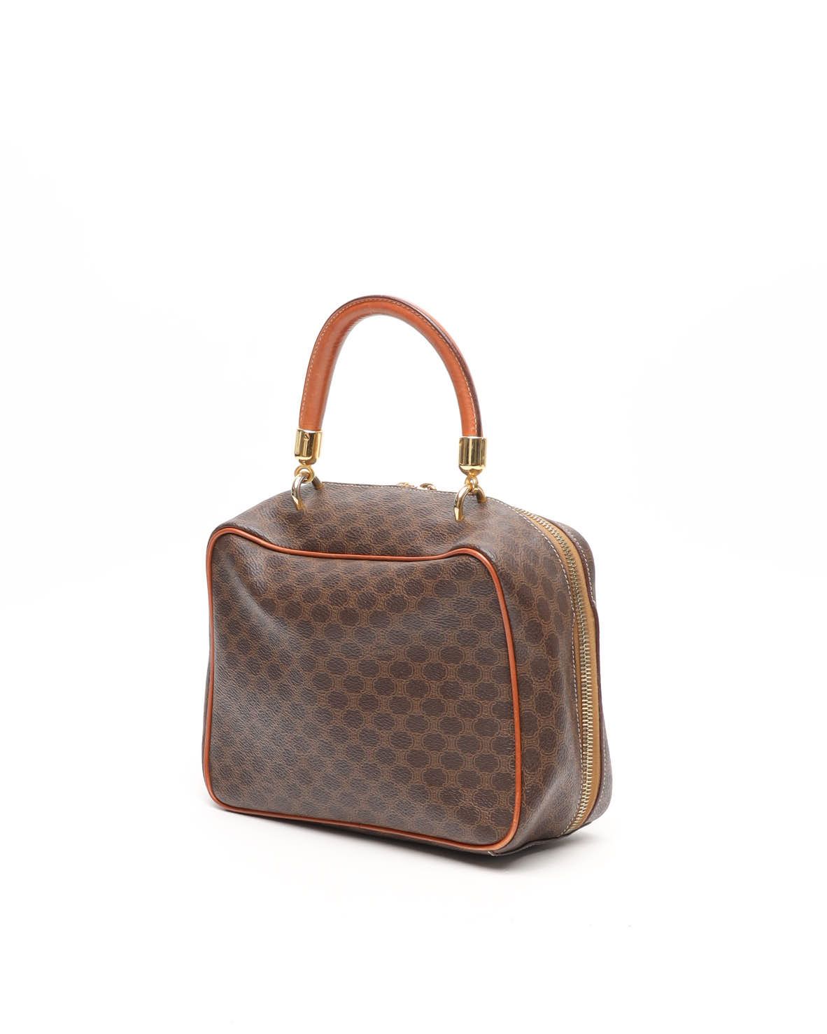 Celine Céline Macadam Handbag In Brown