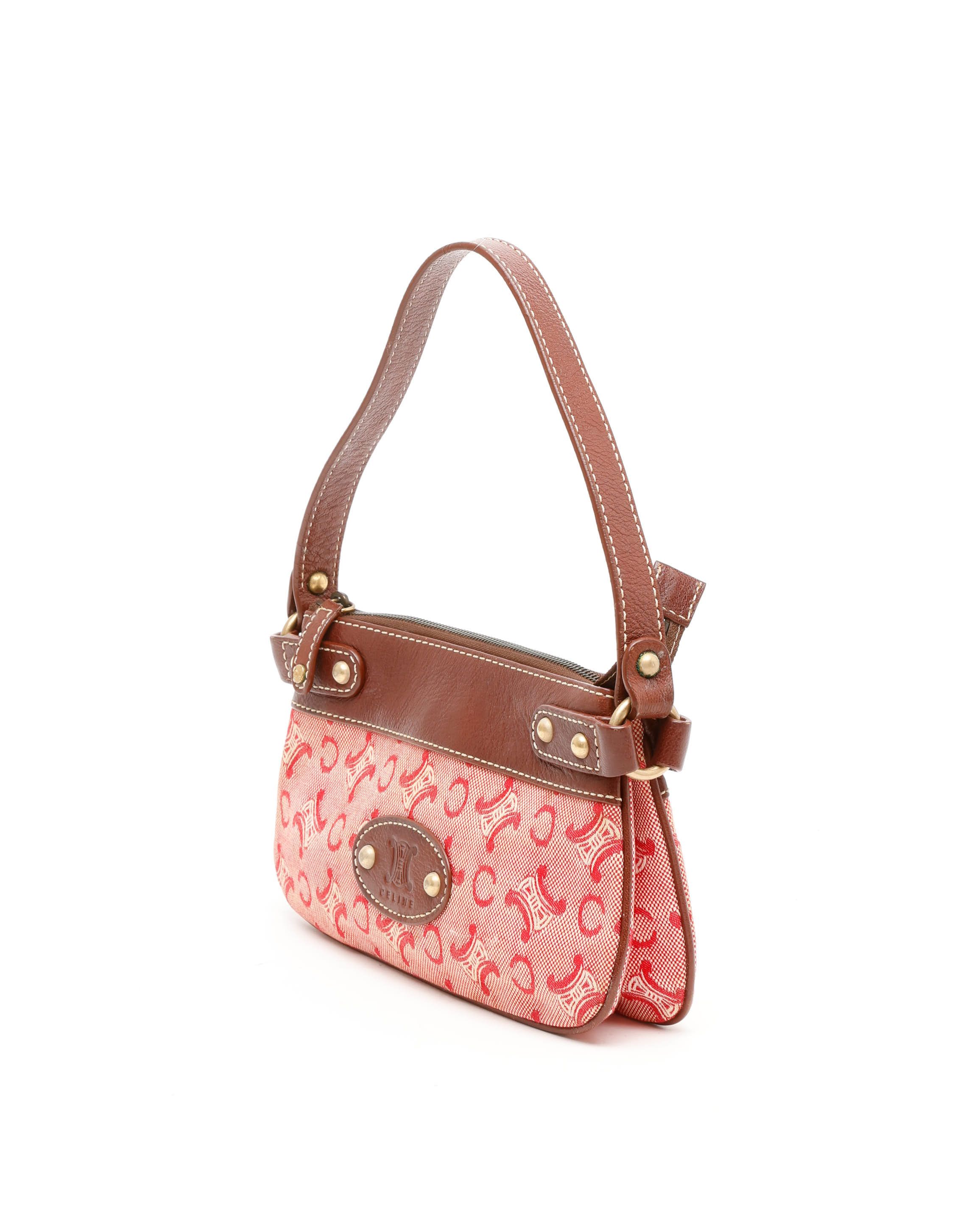 Celine Céline Triomphe Shoulder Bag In Pink