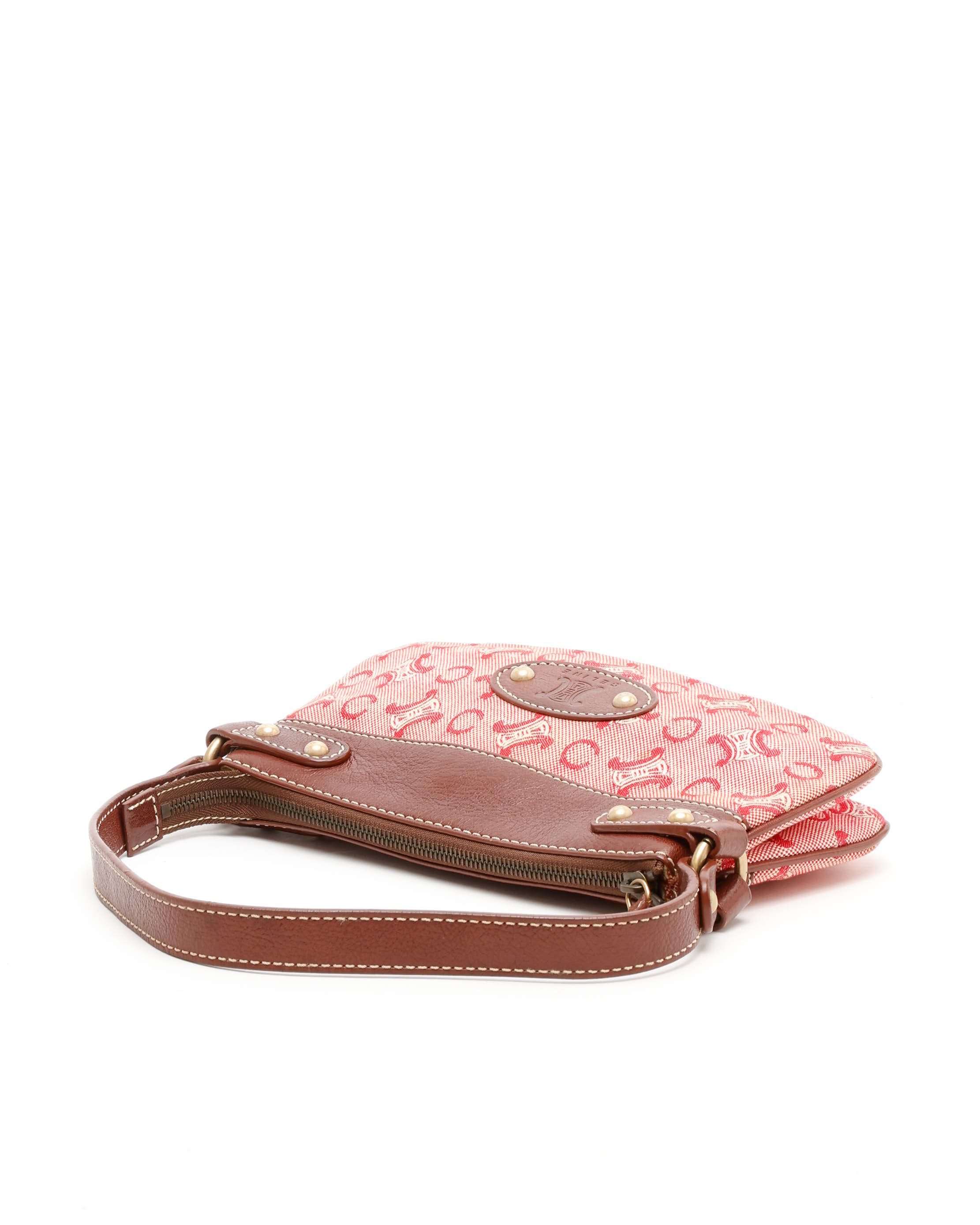 Celine Céline Triomphe Shoulder Bag In Pink