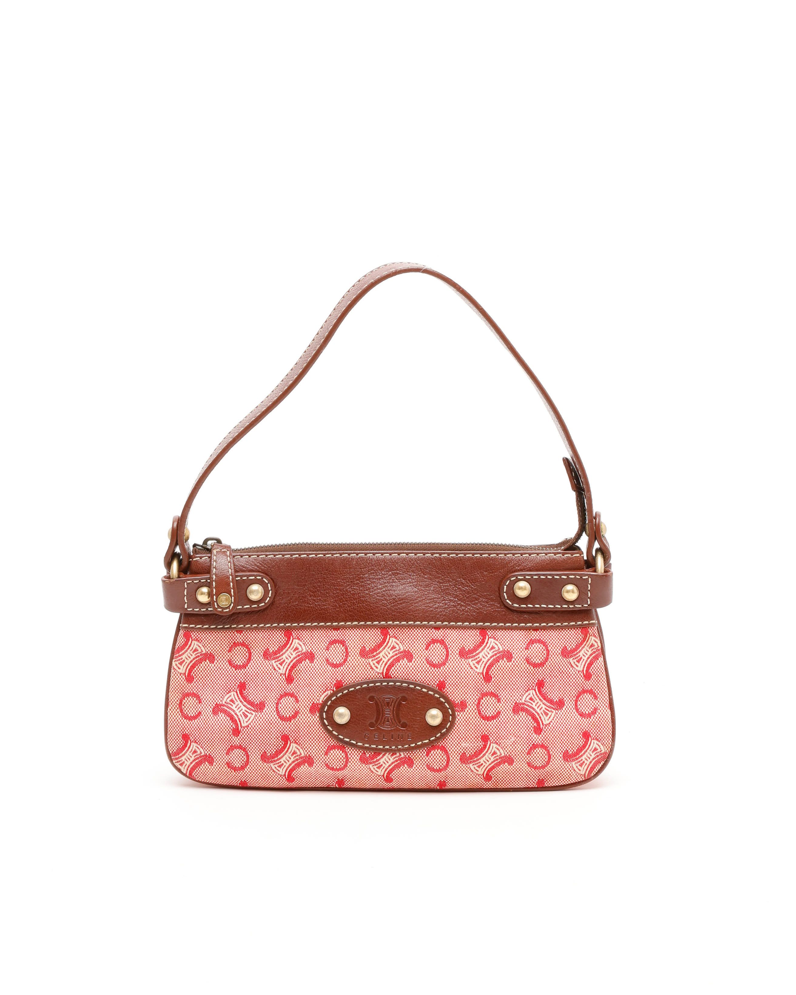 Celine Céline Triomphe Shoulder Bag In Pink