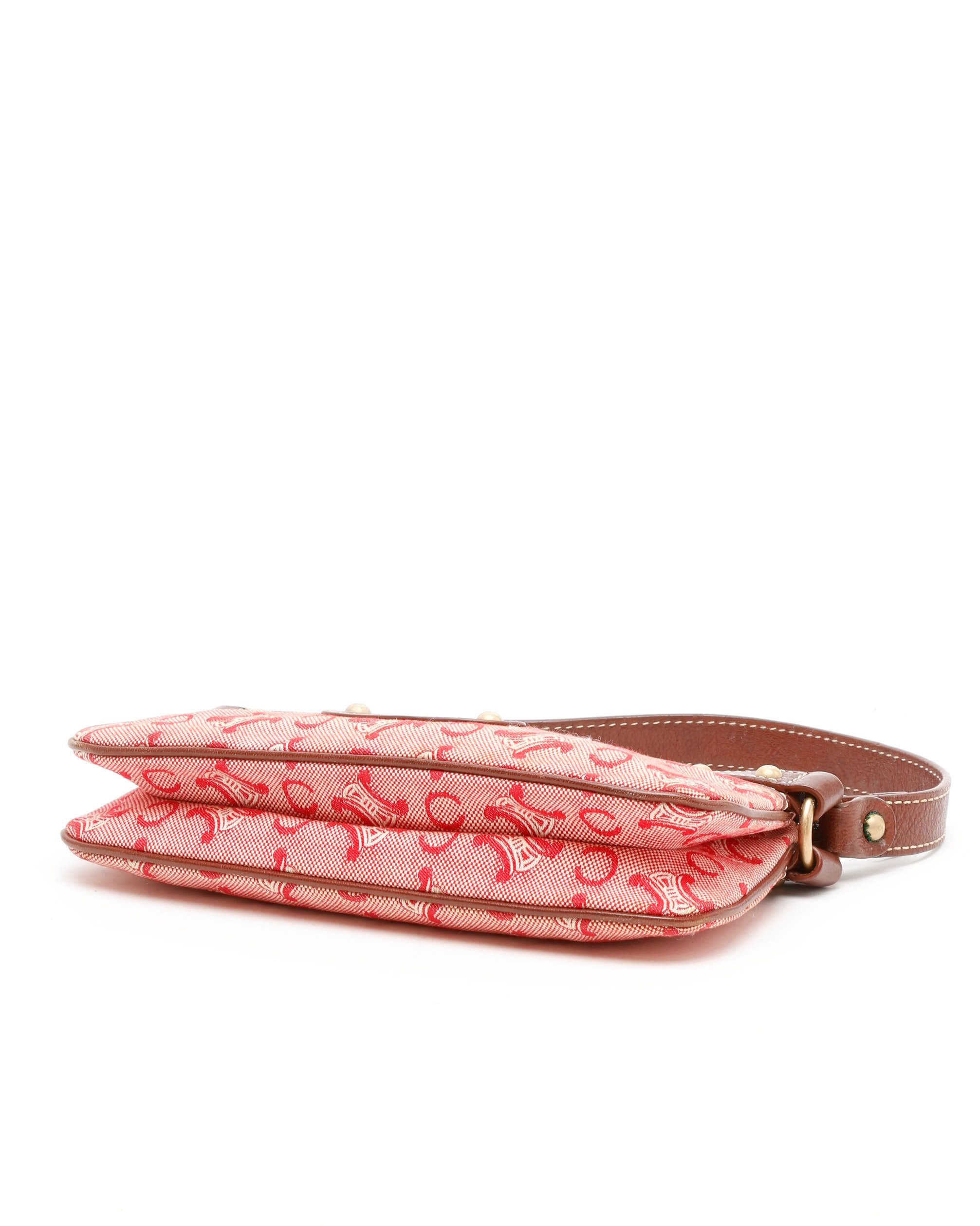 Celine Céline Triomphe Shoulder Bag In Pink