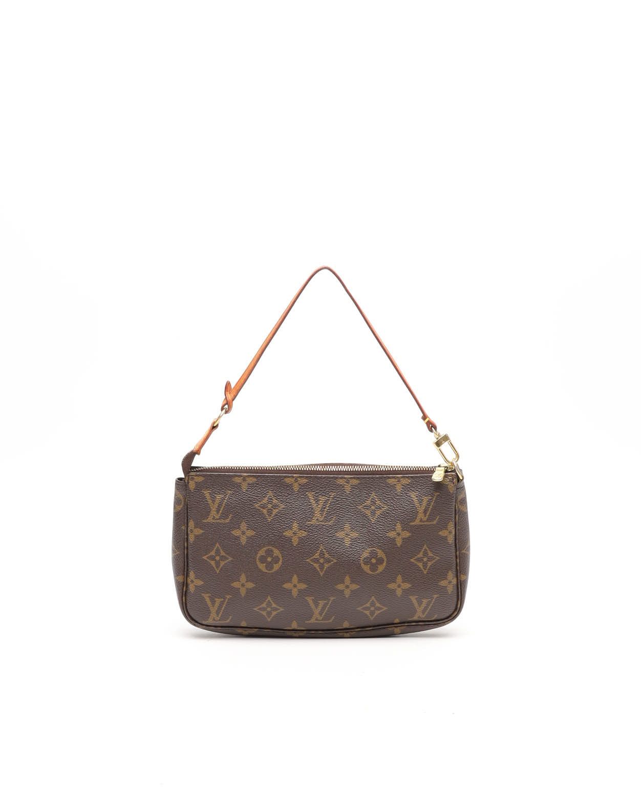 Pre-owned Louis Vuitton Monogram Pochette Accessoires Bag In Brown