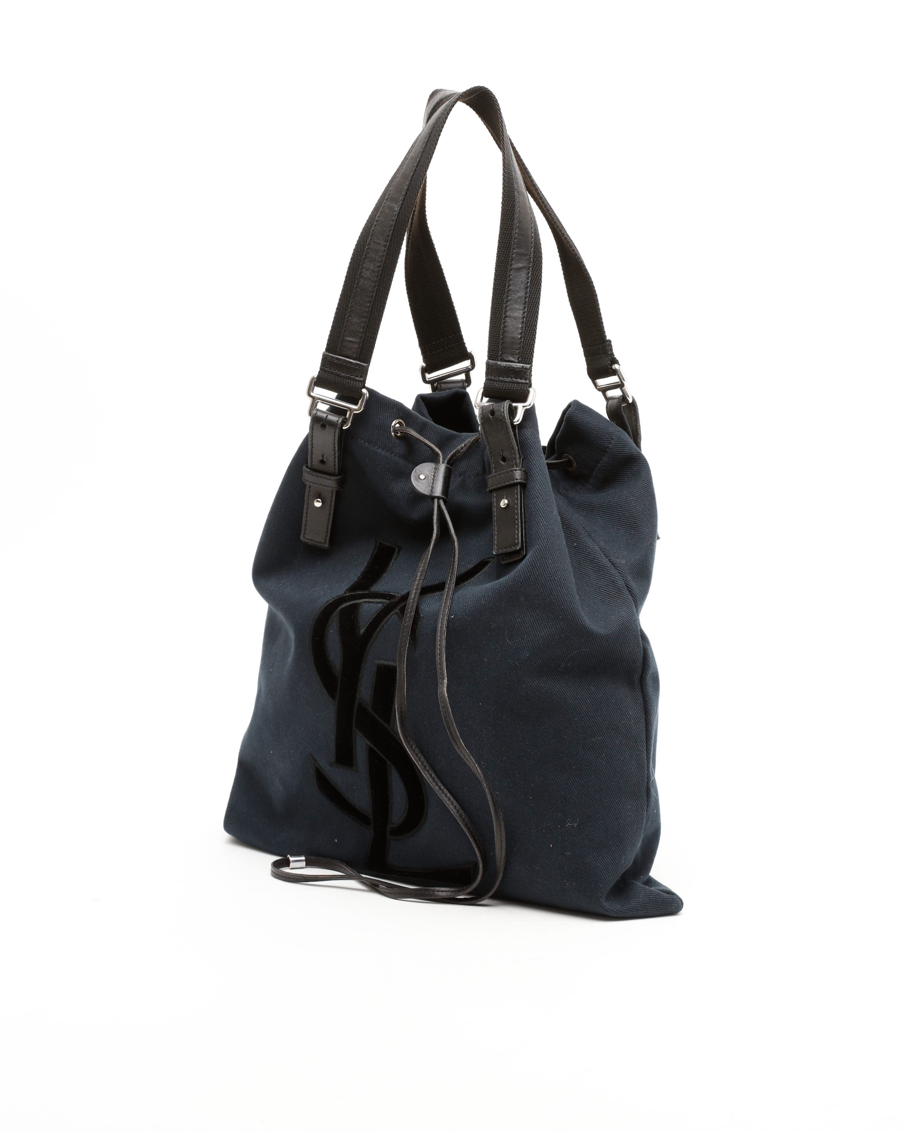 Saint Laurent Kahala Tote Bag In Blue