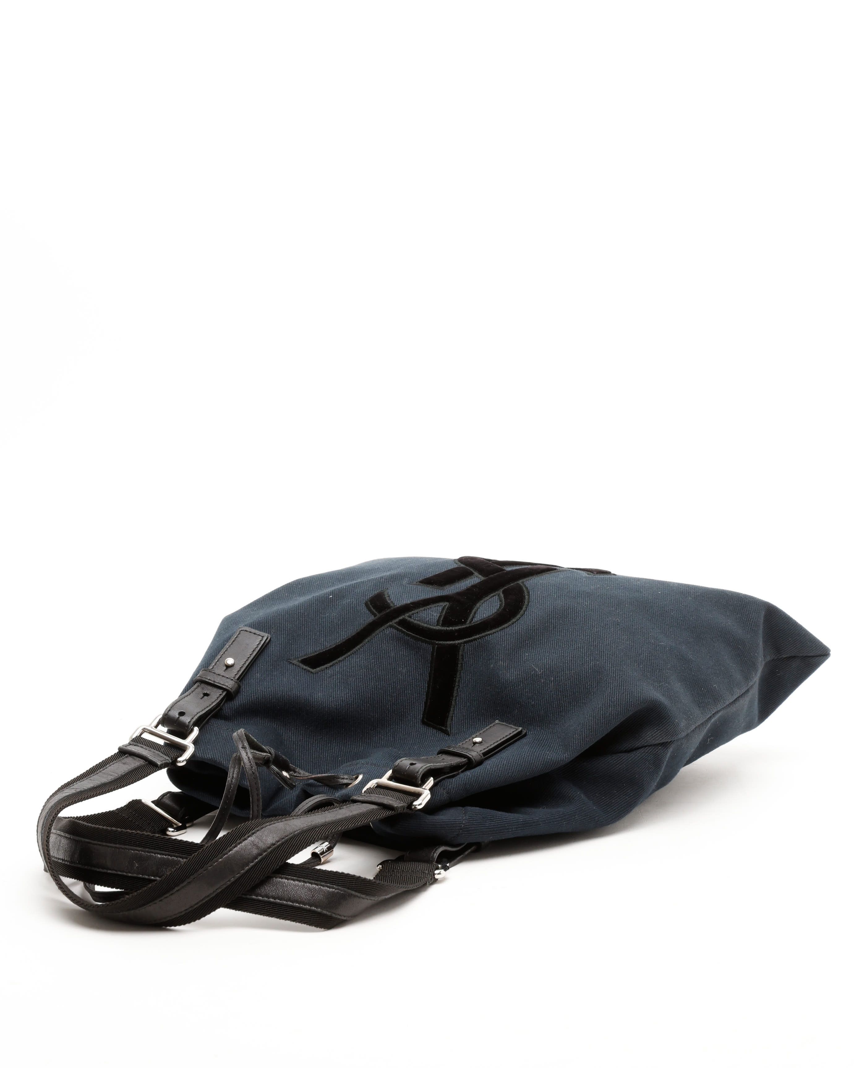 Saint Laurent Kahala Tote Bag In Blue