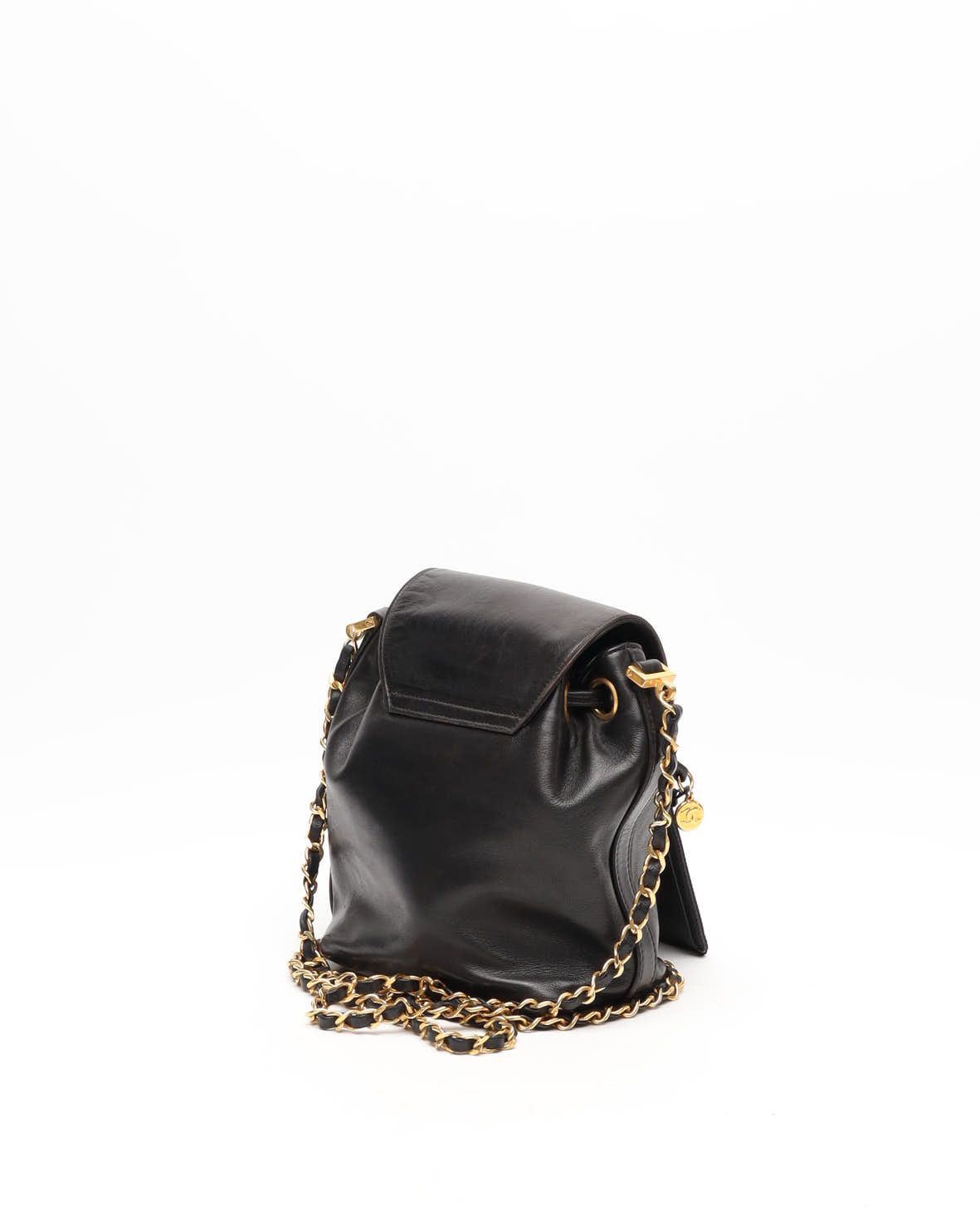CHANEL Pre-owned Cc Chain Bucket Bag In Black