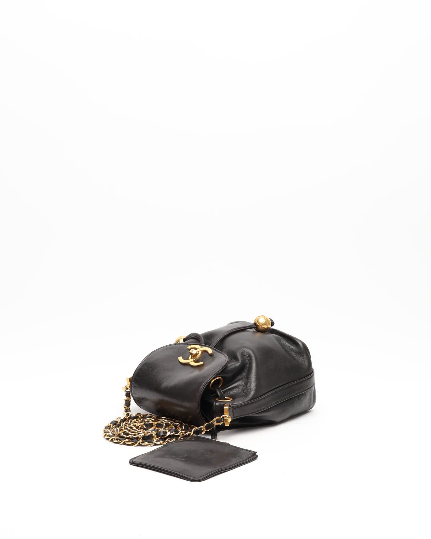 CHANEL Pre-owned Cc Chain Bucket Bag In Black