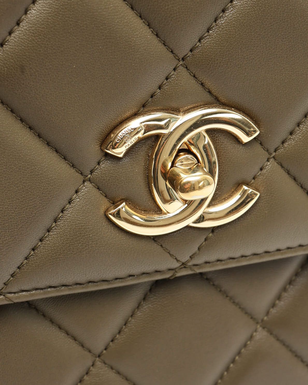CHANEL Pre-owned Medium Cc Trendy Top Handle Bag In Green