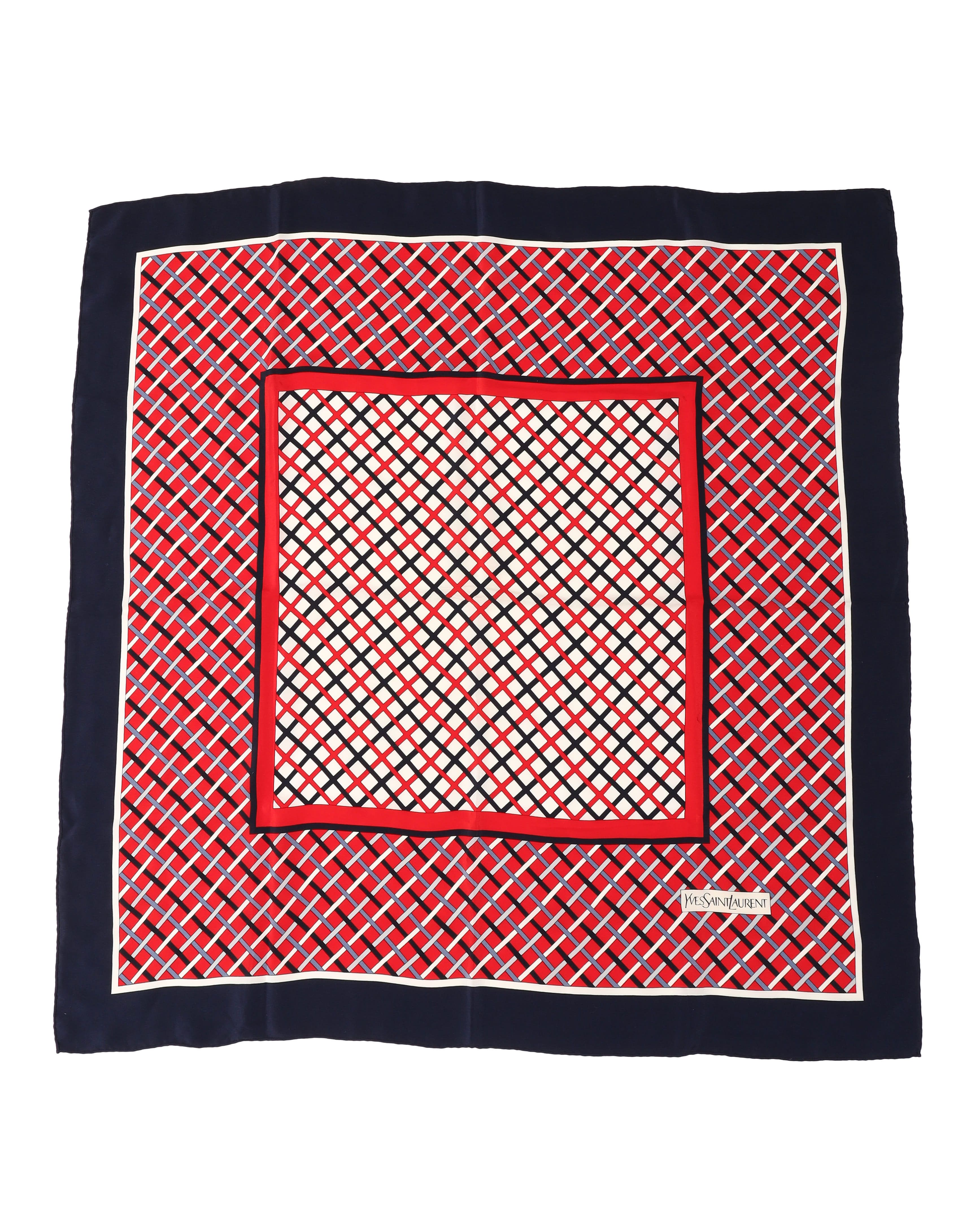 Saint Laurent Silk Scarf In Red