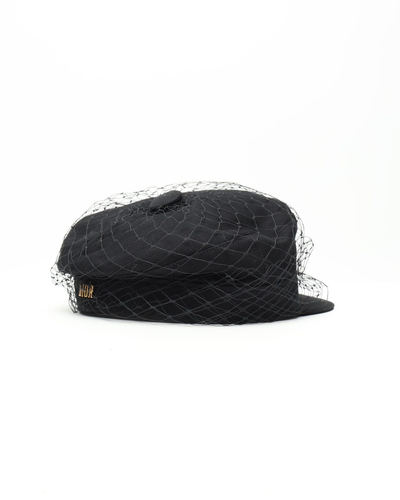 Dior Christian  Bee Embroidered Beret Tile In Black