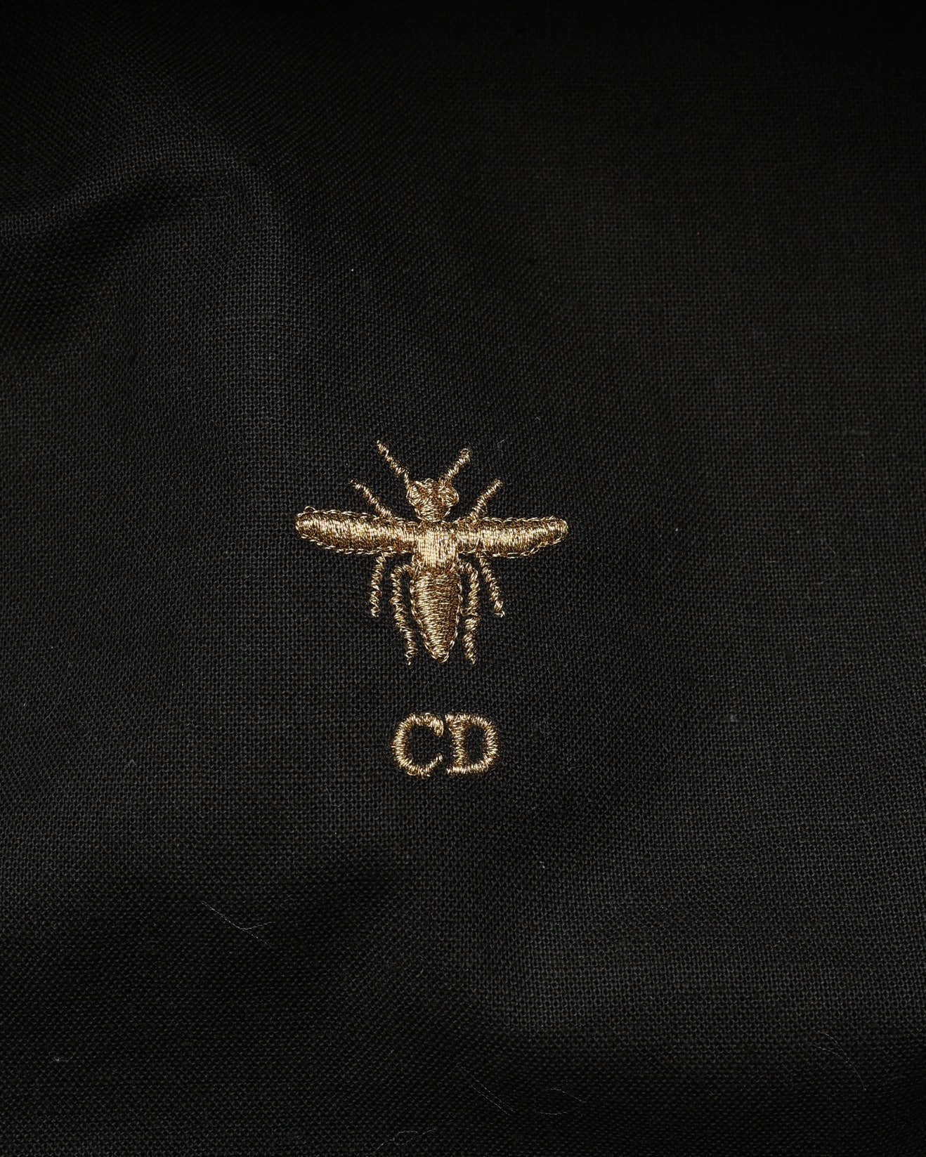 Dior Christian  Bee Embroidered Beret Tile In Black