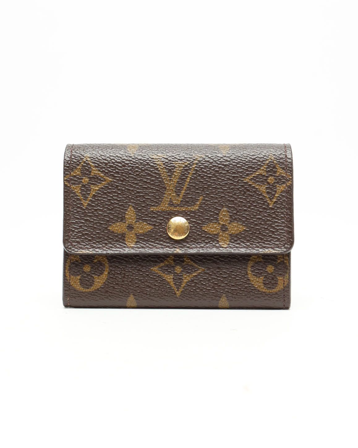 Pre-owned Louis Vuitton Flap Card Holder In Brown