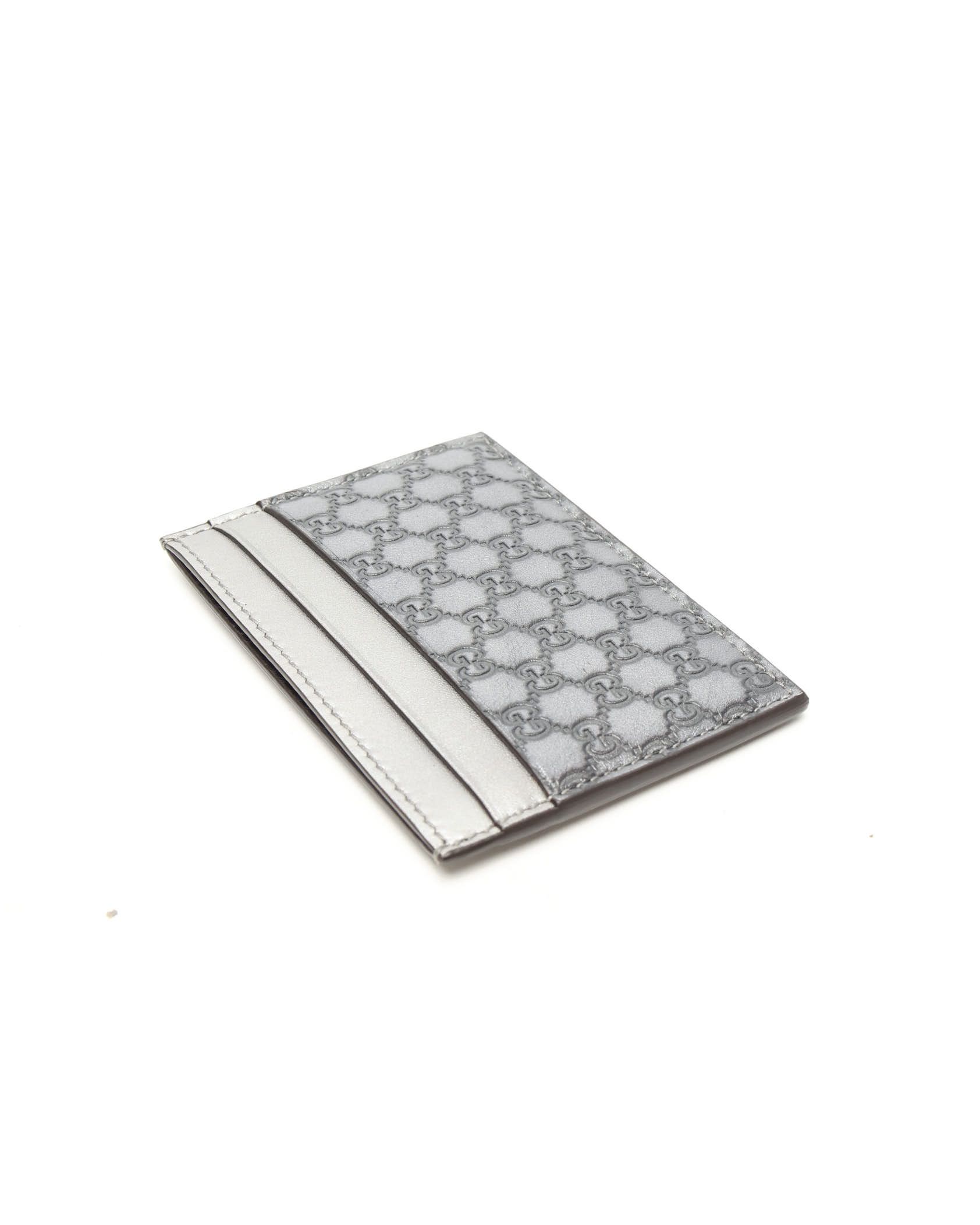 Gucci Ophidia Card Holder In Silver