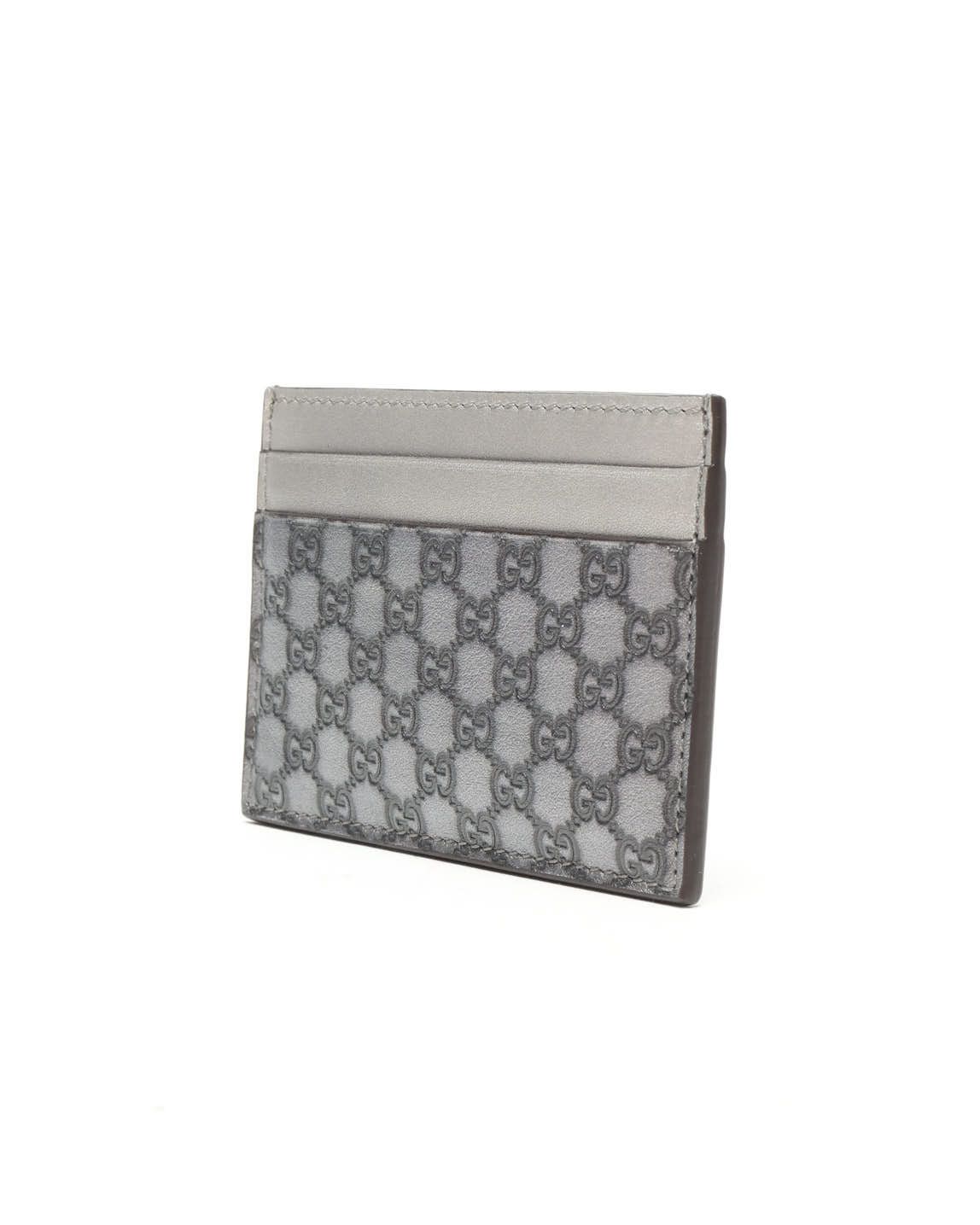 Gucci Ophidia Card Holder In Silver