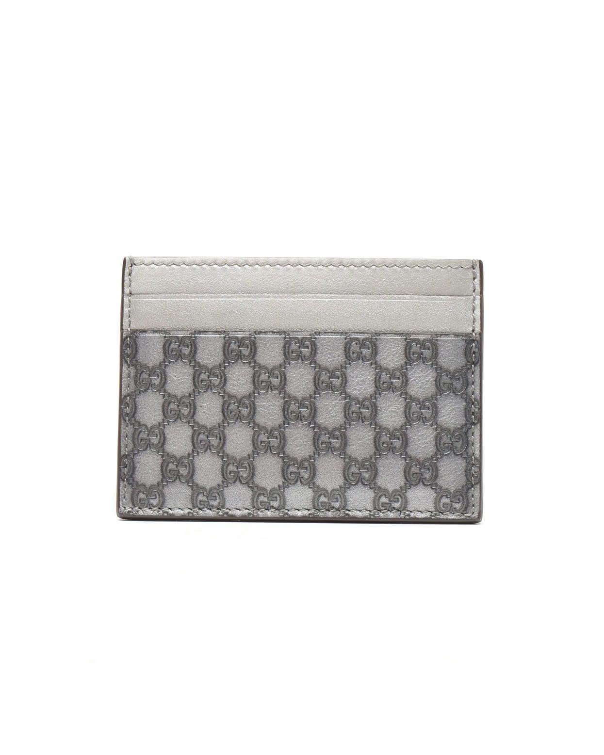 Gucci Ophidia Card Holder In Silver