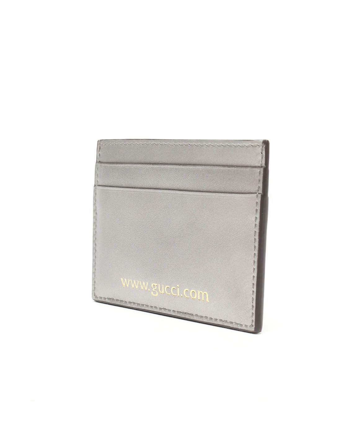 Gucci Ophidia Card Holder In Silver