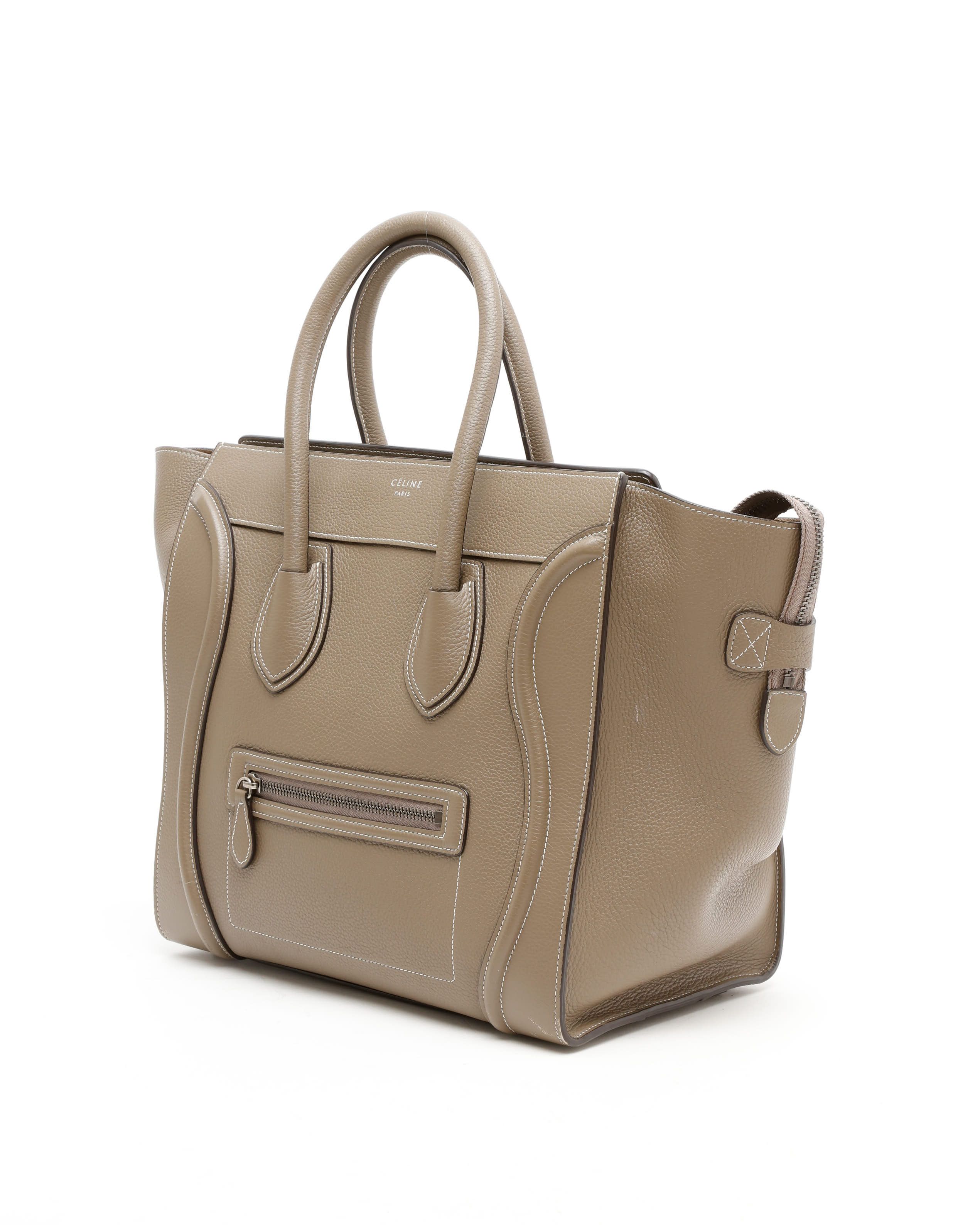 Celine Céline Luggage Mini Bag In Brown