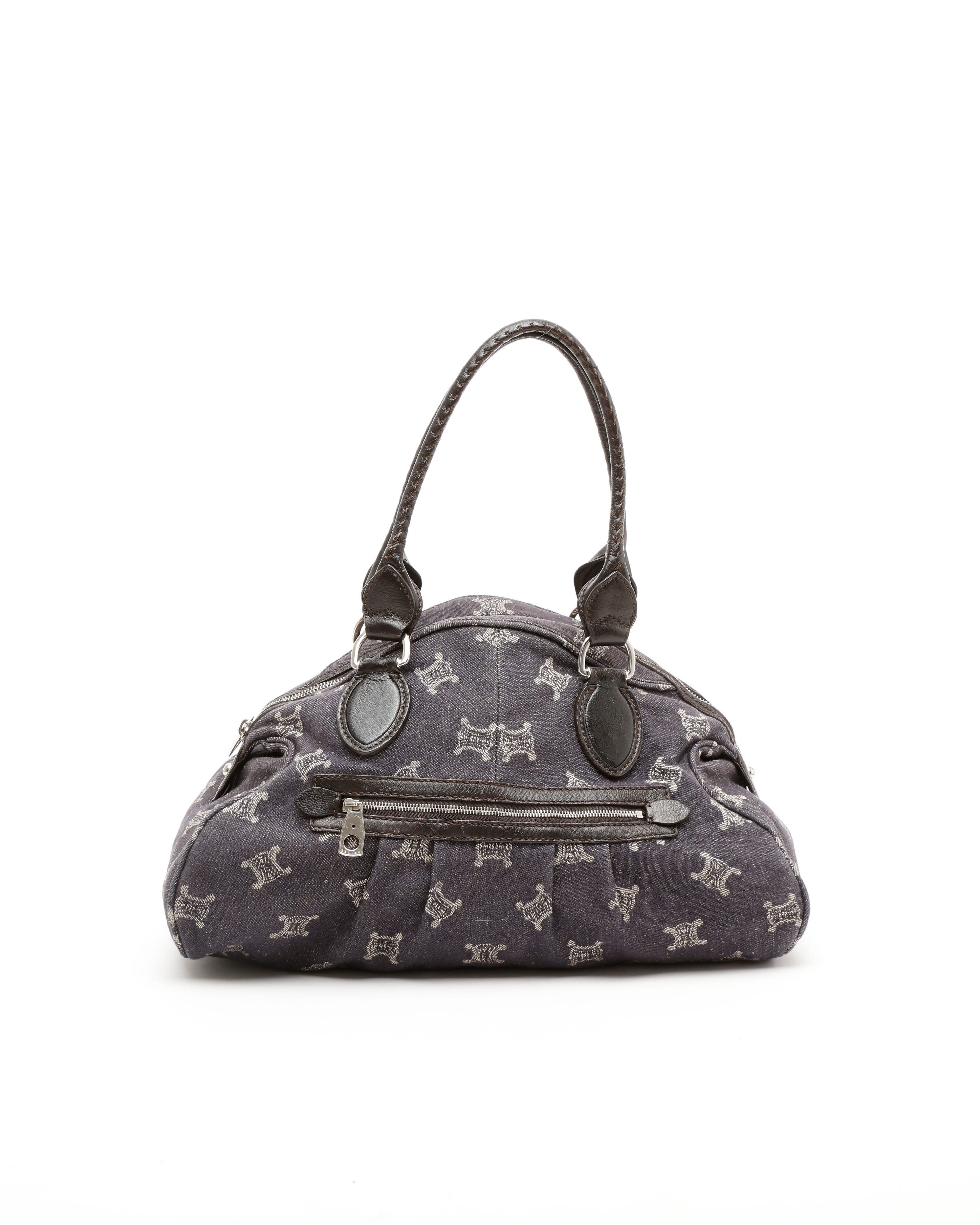 Celine Céline Triomphe Shoulder Bag In Blue