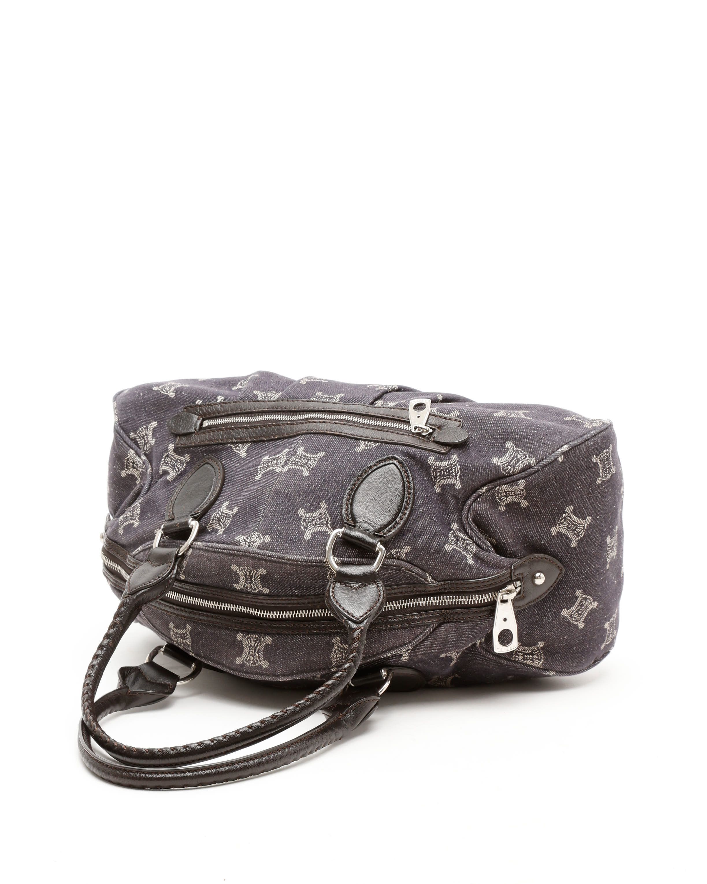 Celine Céline Triomphe Shoulder Bag In Blue