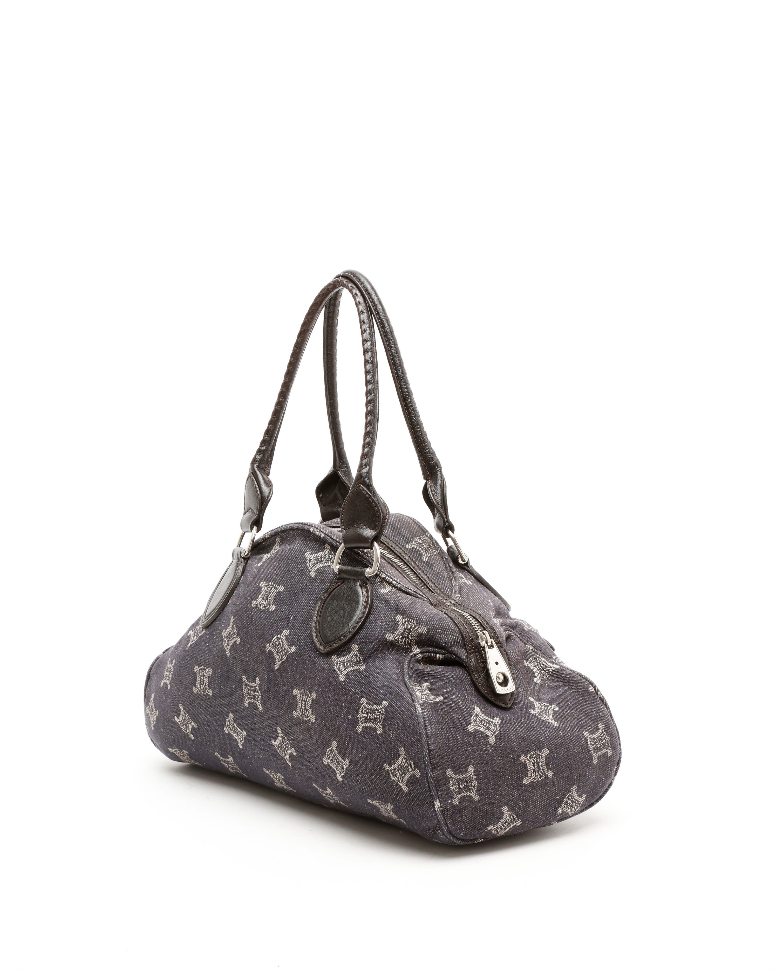 Celine Céline Triomphe Shoulder Bag In Blue