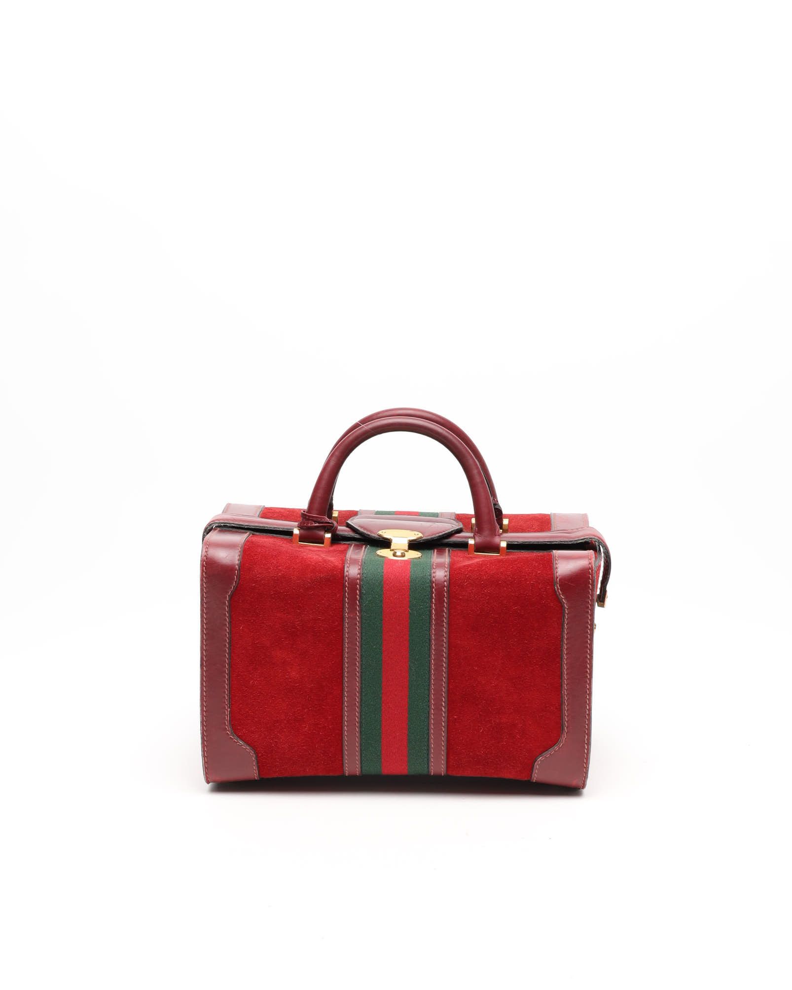 Gucci Suede Sherry Line Doctor Bag