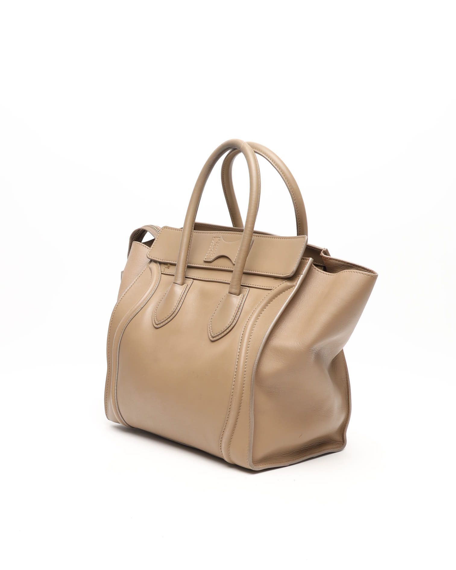 Celine Céline Luggage Mini Bag In Brown