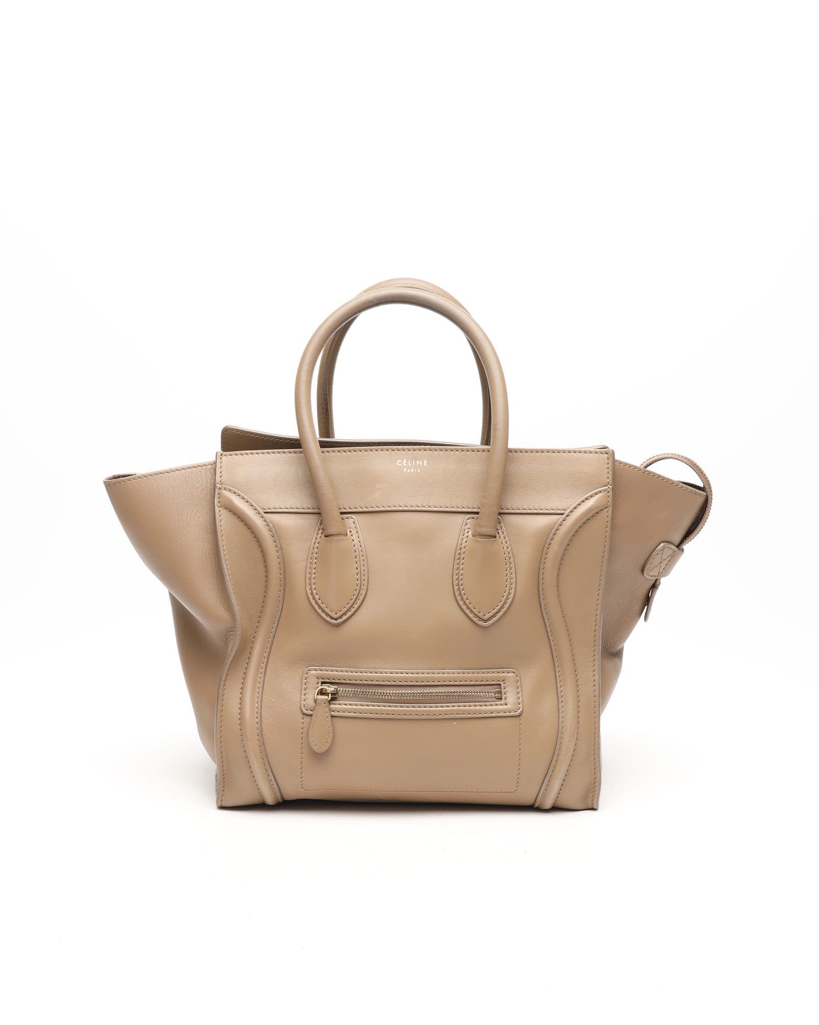 Celine Céline Luggage Mini Bag In Brown