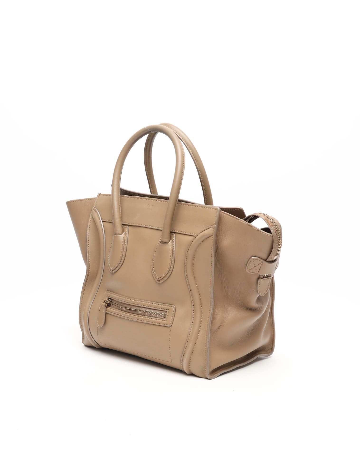 Celine Céline Luggage Mini Bag In Brown