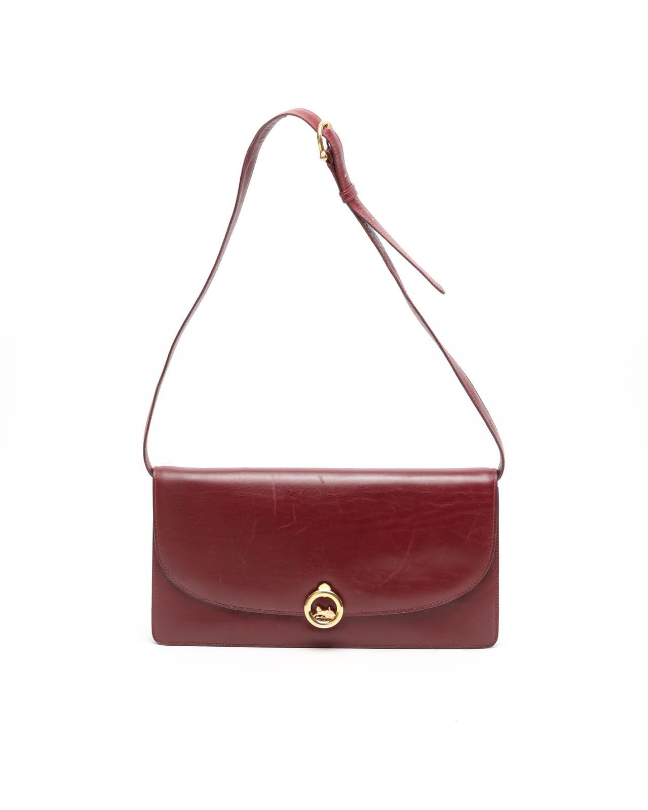 Celine Céline Horse Carriage Bag In Burgundy