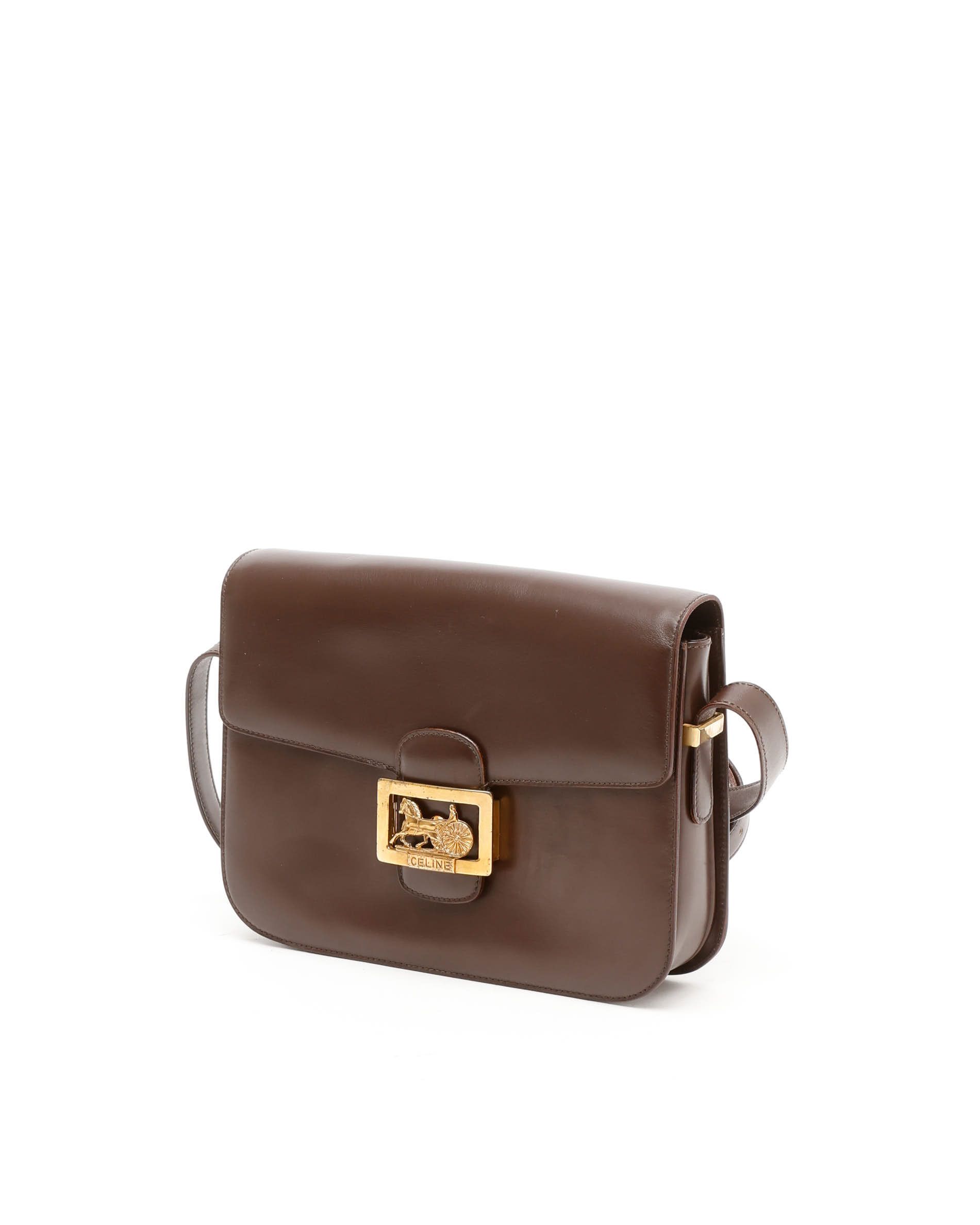 Celine Céline Horse Carriage Bag In Brown