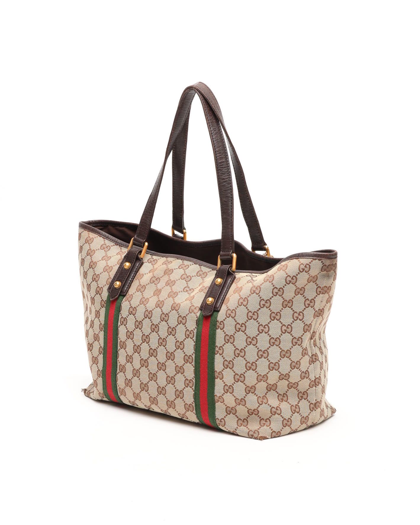 Gucci Gg Sherry Line Tote Bag In Multi