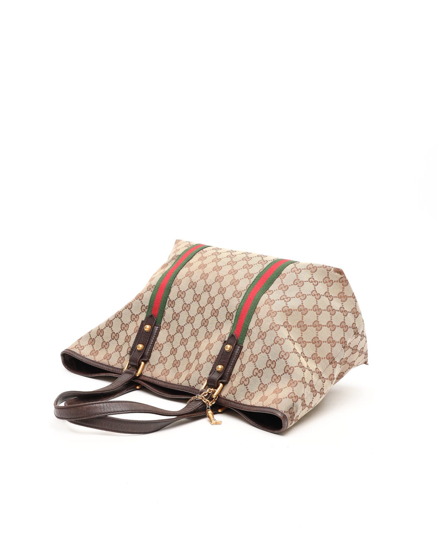Gucci Gg Sherry Line Tote Bag In Multi