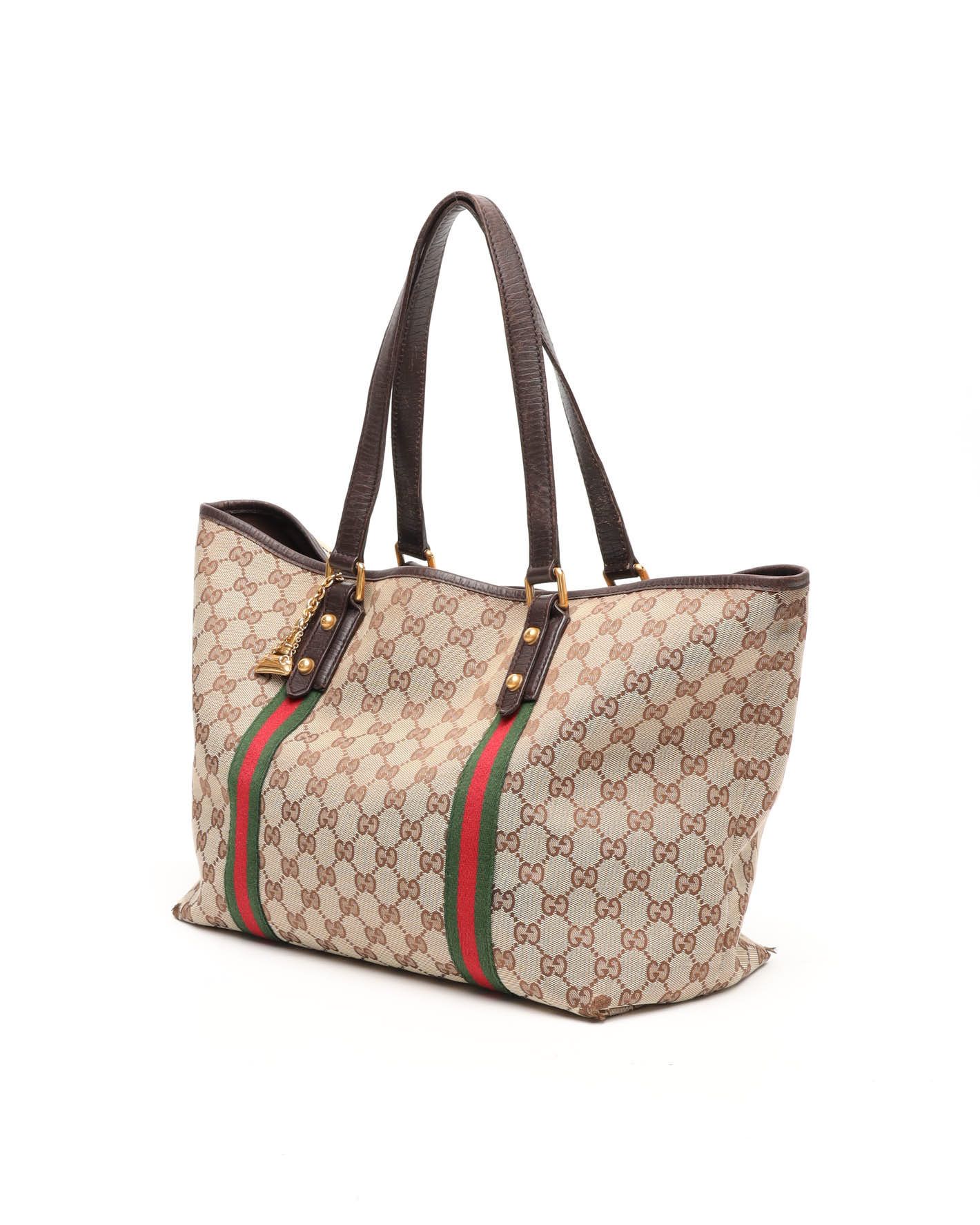 Gucci Gg Sherry Line Tote Bag In Multi