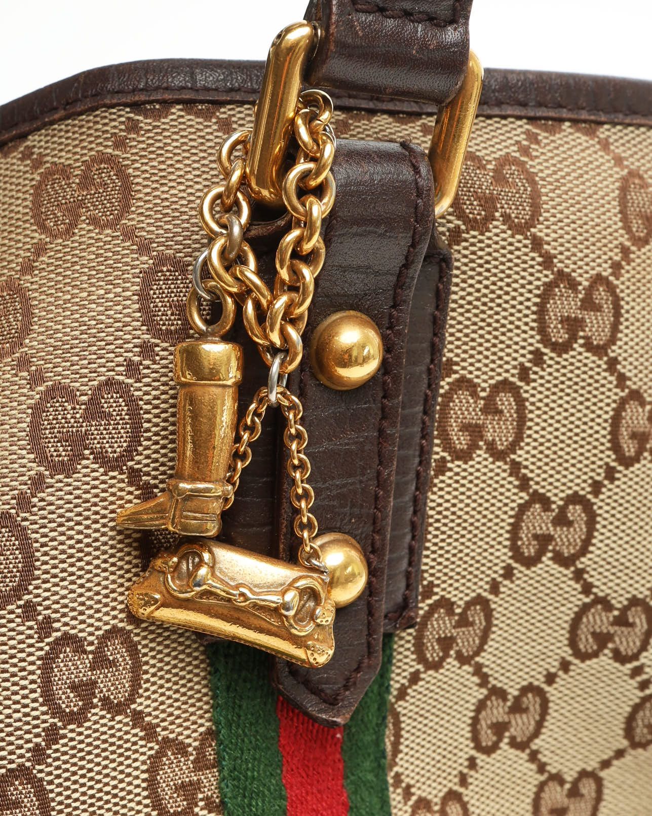 Gucci Gg Sherry Line Tote Bag In Multi