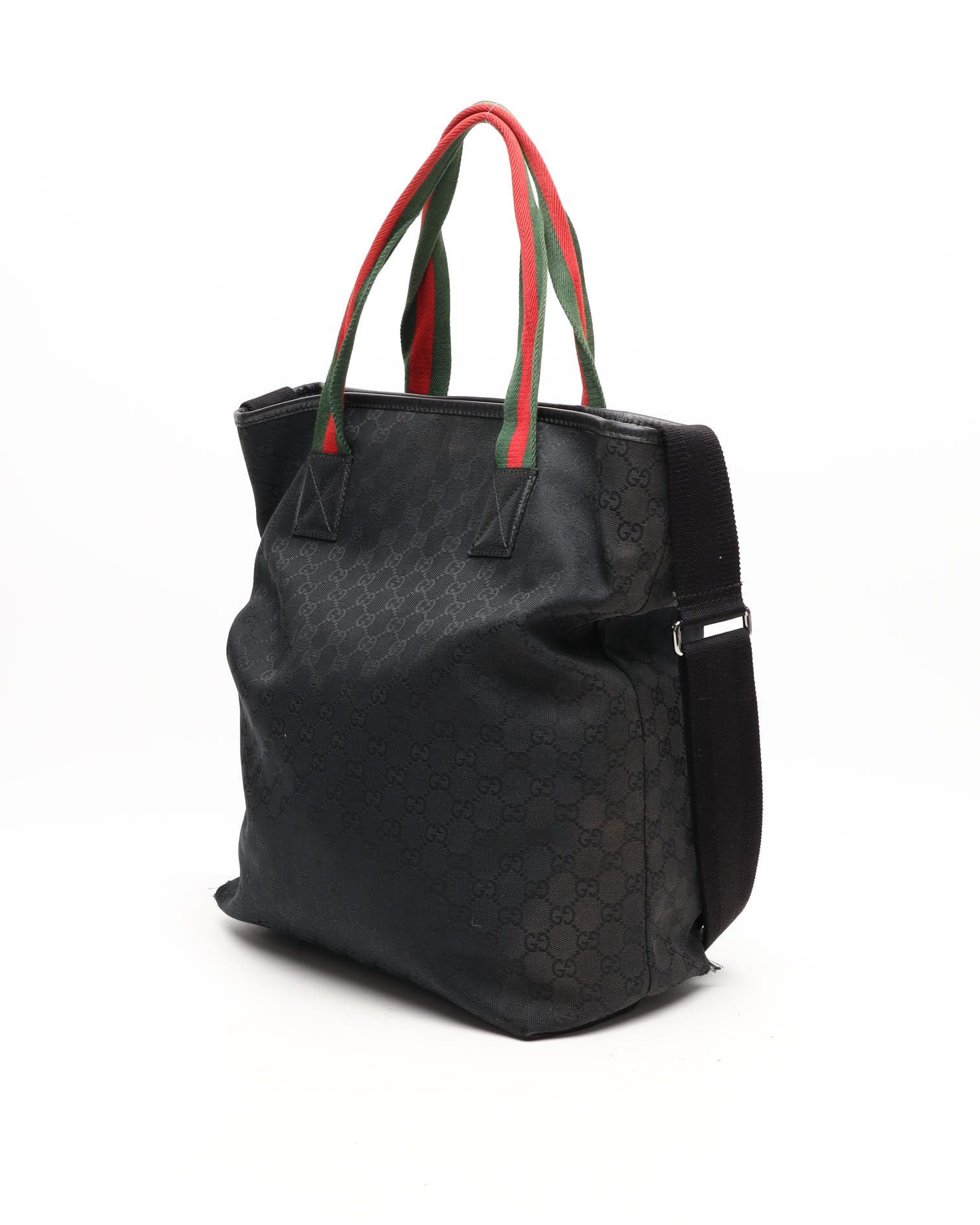 Gucci Gg Sherry Line Tote Bag In Black
