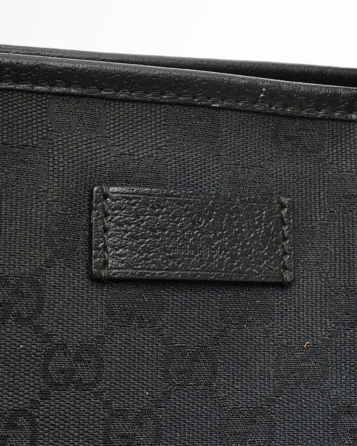 Gucci Gg Sherry Line Tote Bag In Black