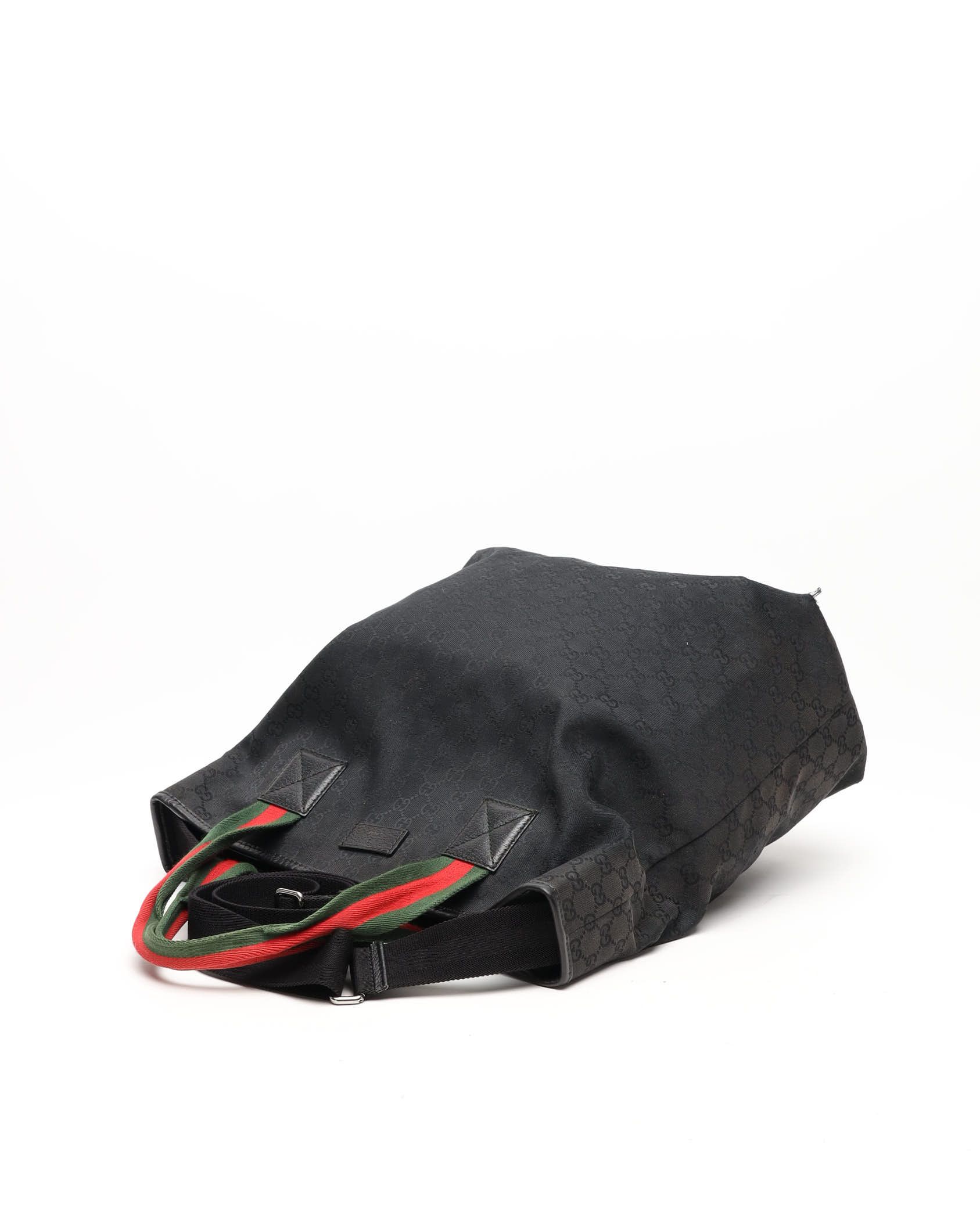 Gucci Gg Sherry Line Tote Bag In Black