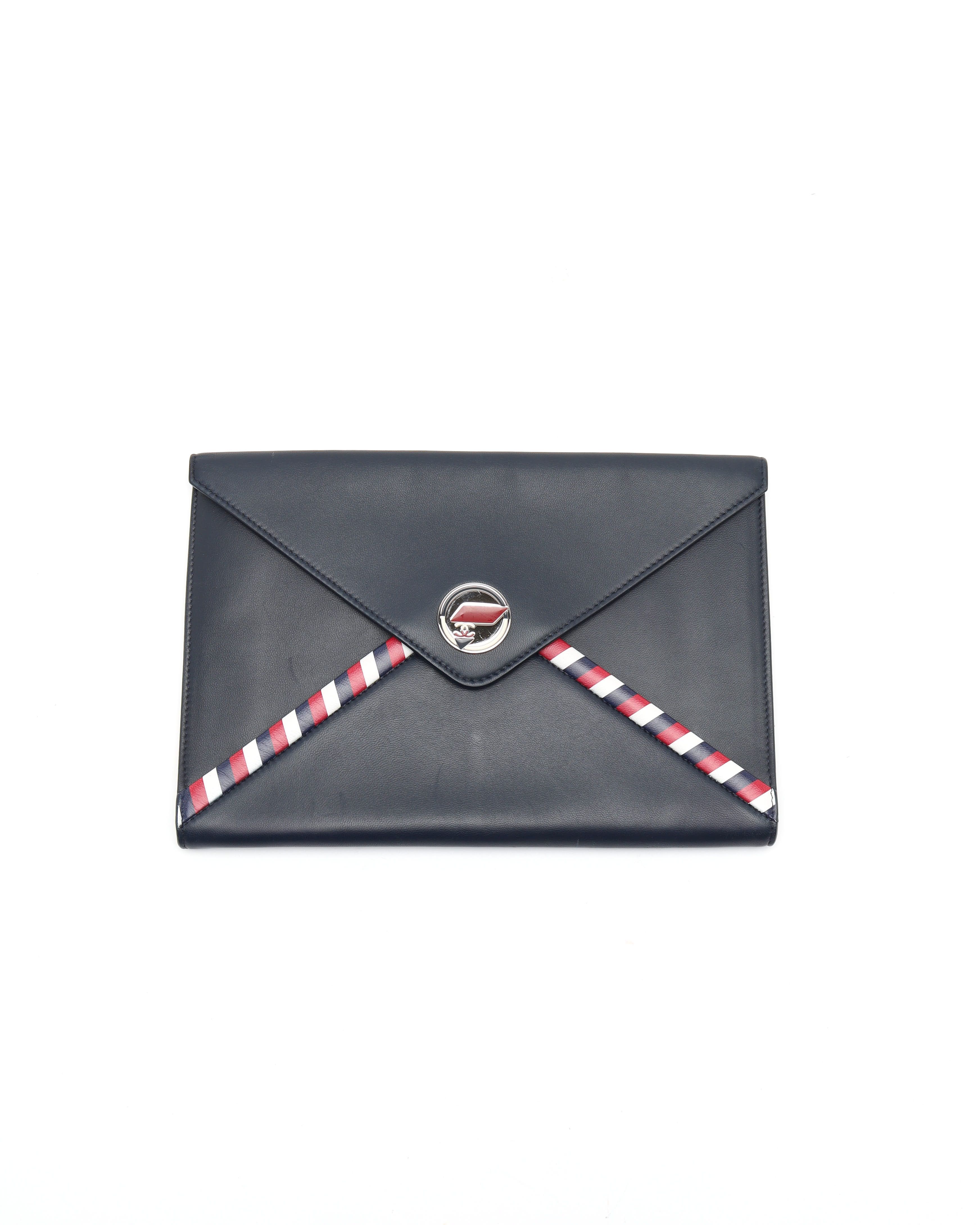 Chanel Lambskin Airlines Envelope Clutch Bag