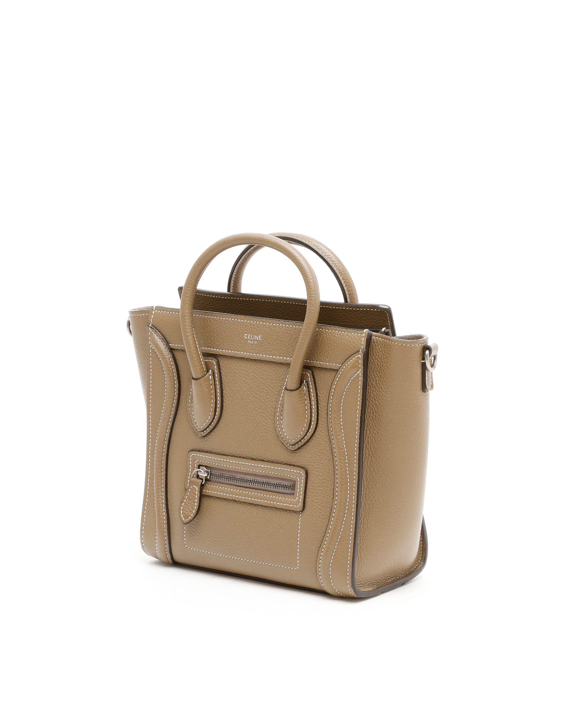 Celine Céline Luggage Nano Bag In Brown