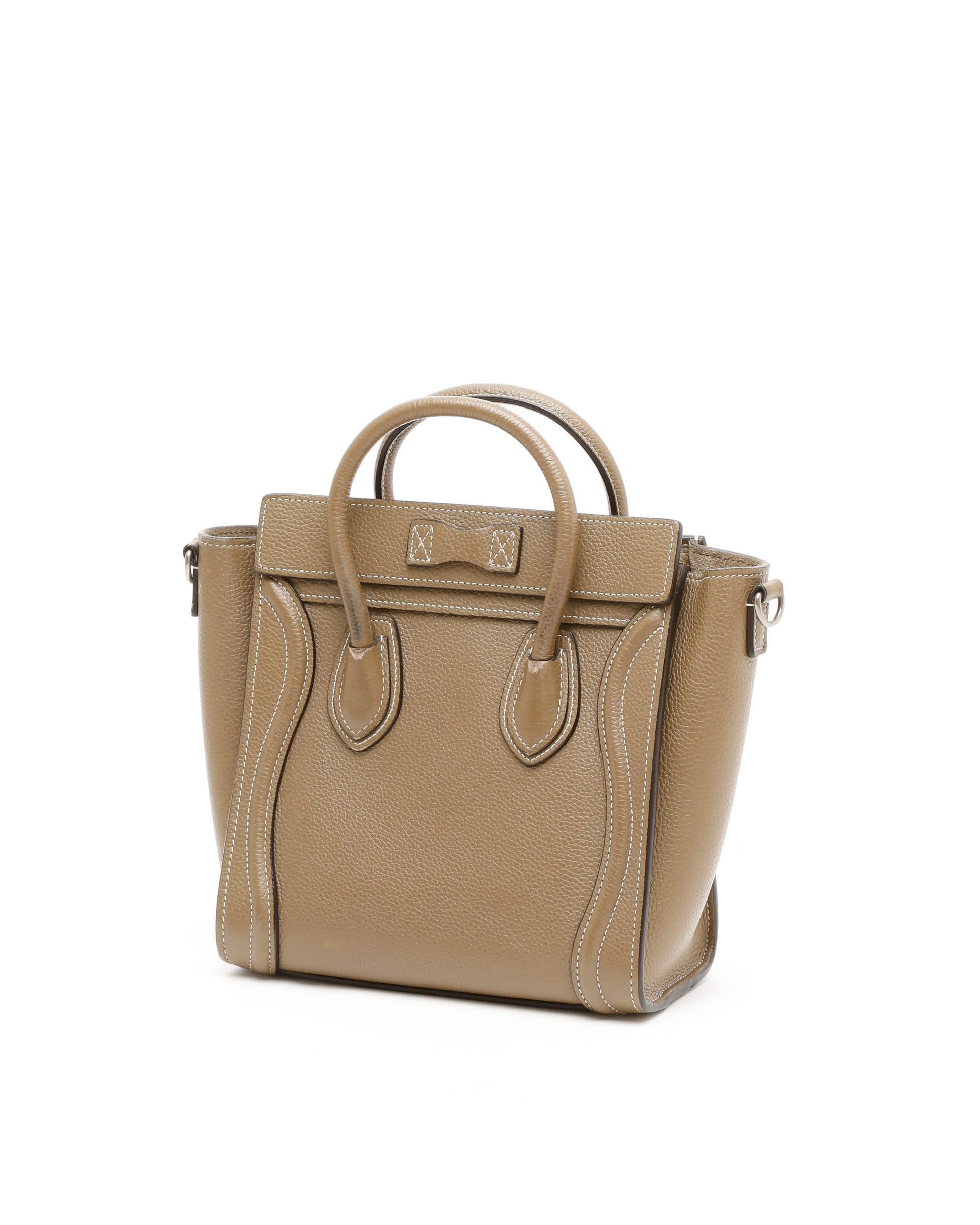 Celine Céline Luggage Nano Bag In Brown