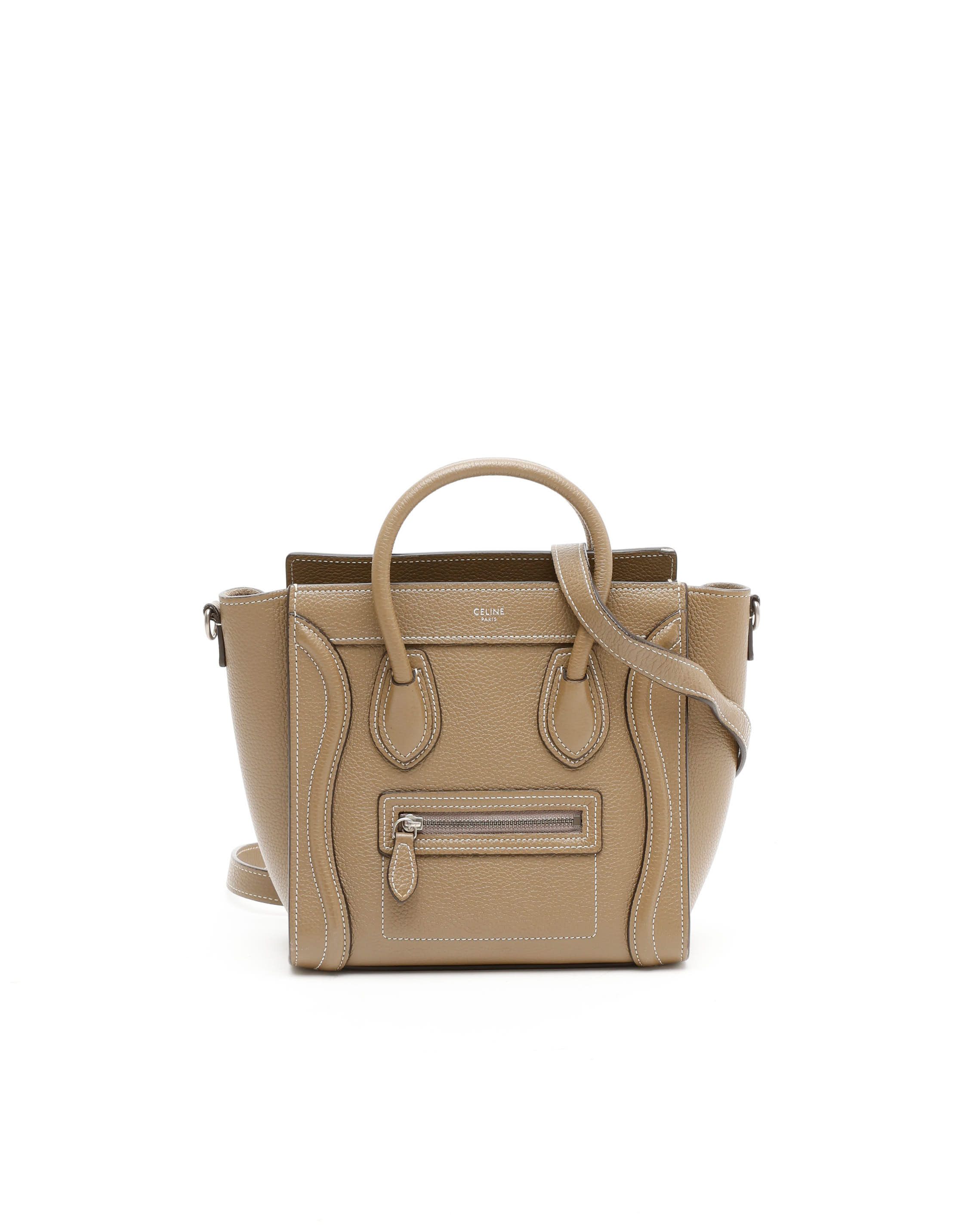 Celine Céline Luggage Nano Bag In Brown