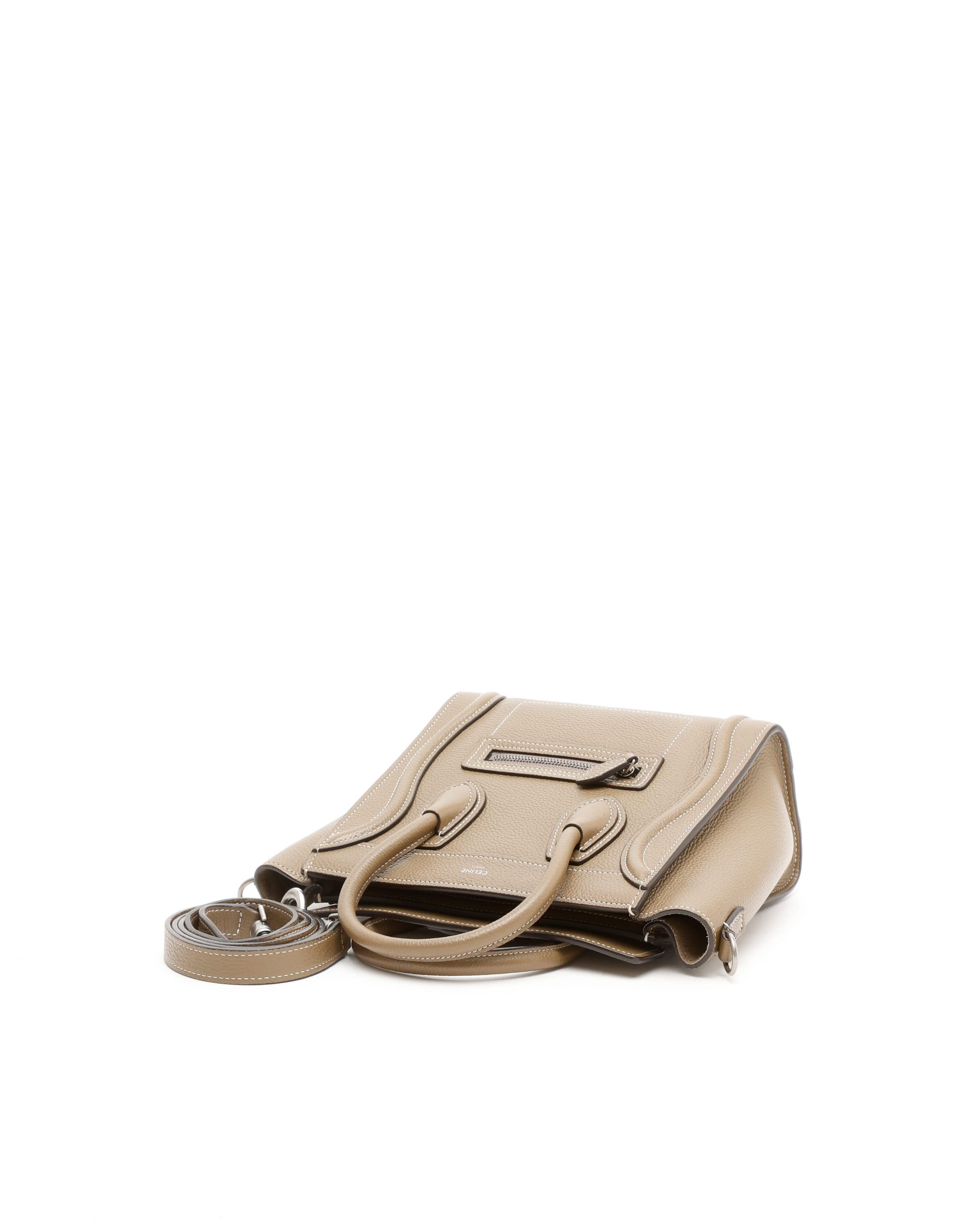 Celine Céline Luggage Nano Bag In Brown