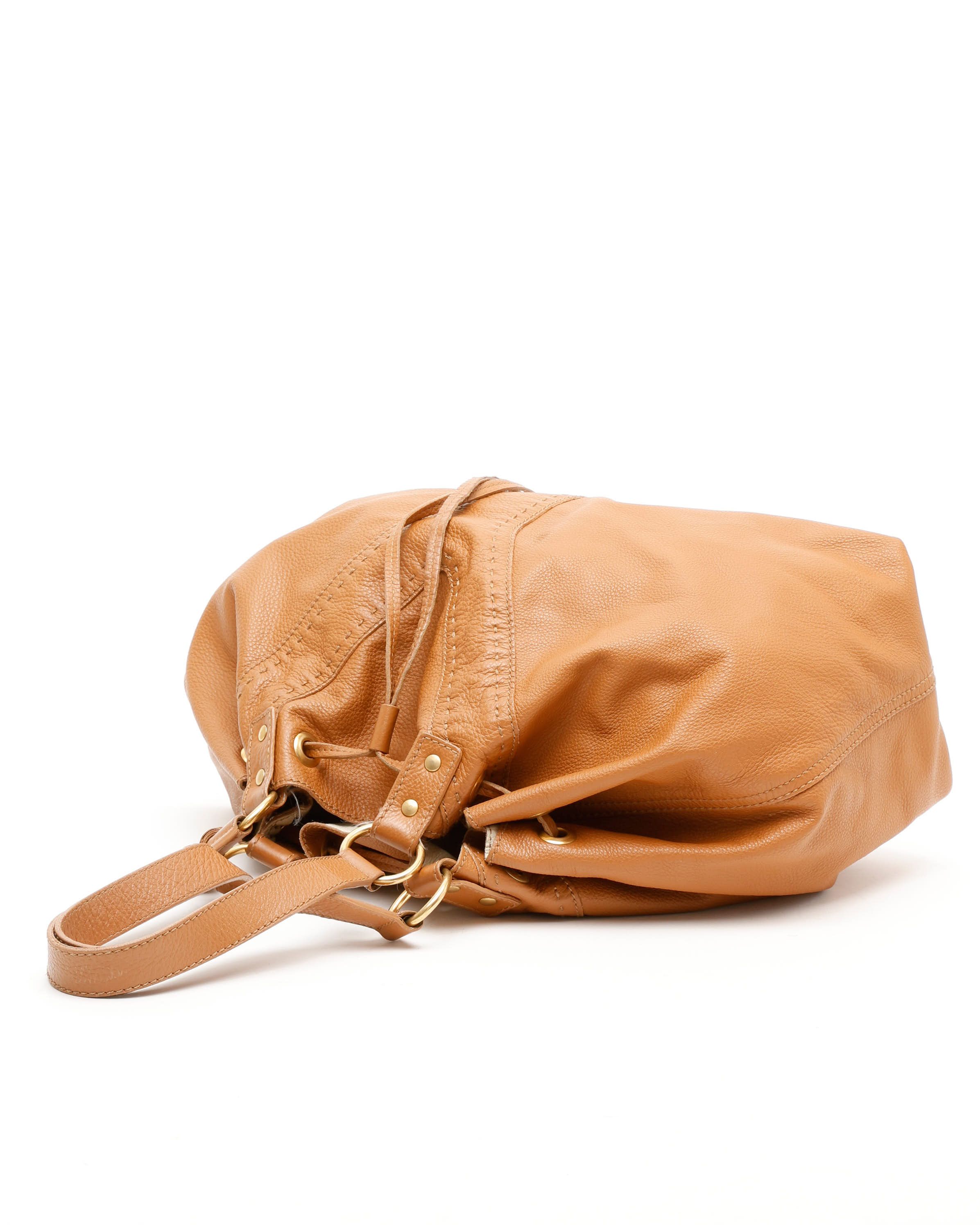 Saint Laurent Reversible Y Tote Bag In Orange