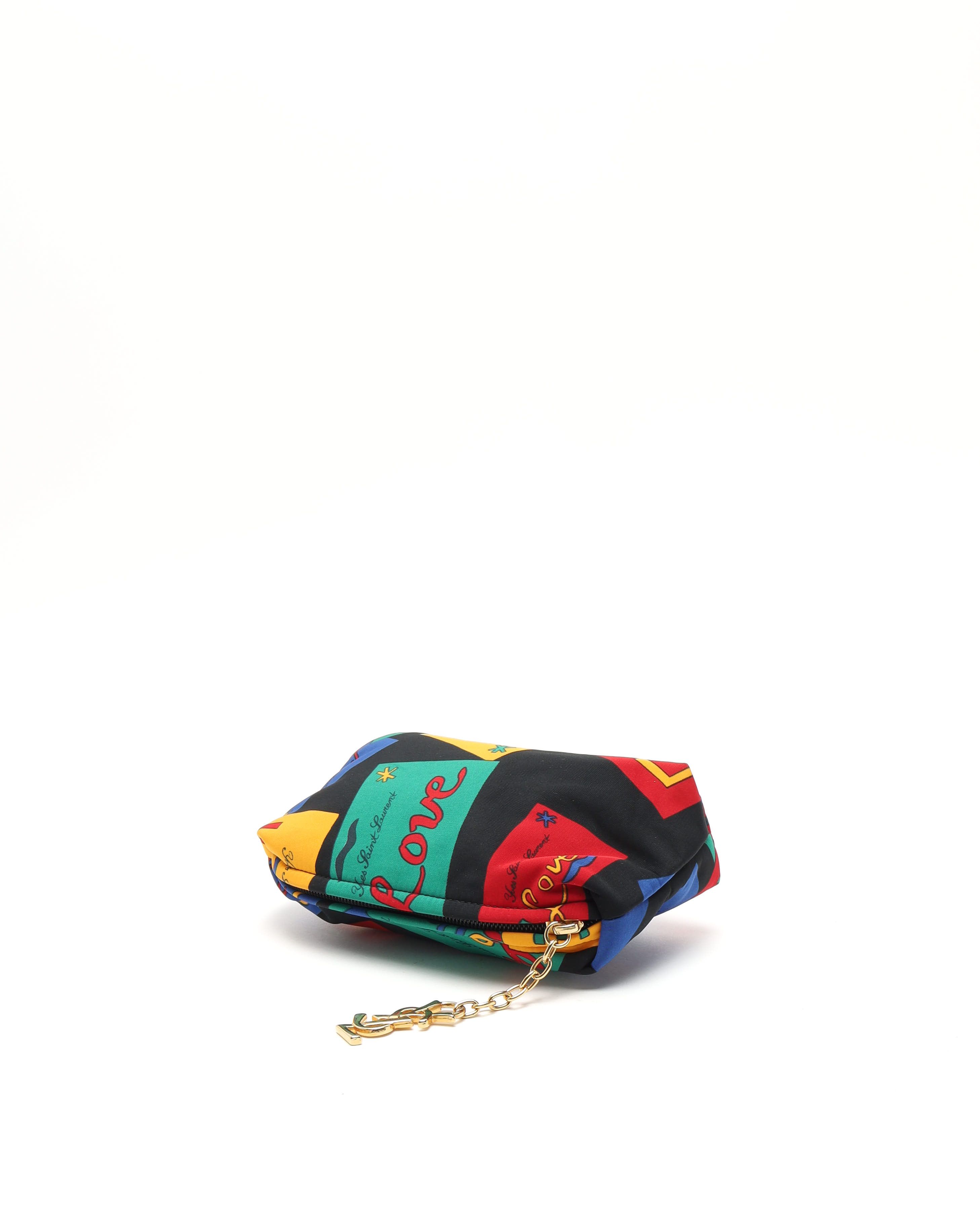 Saint Laurent Love Pouch In Multi
