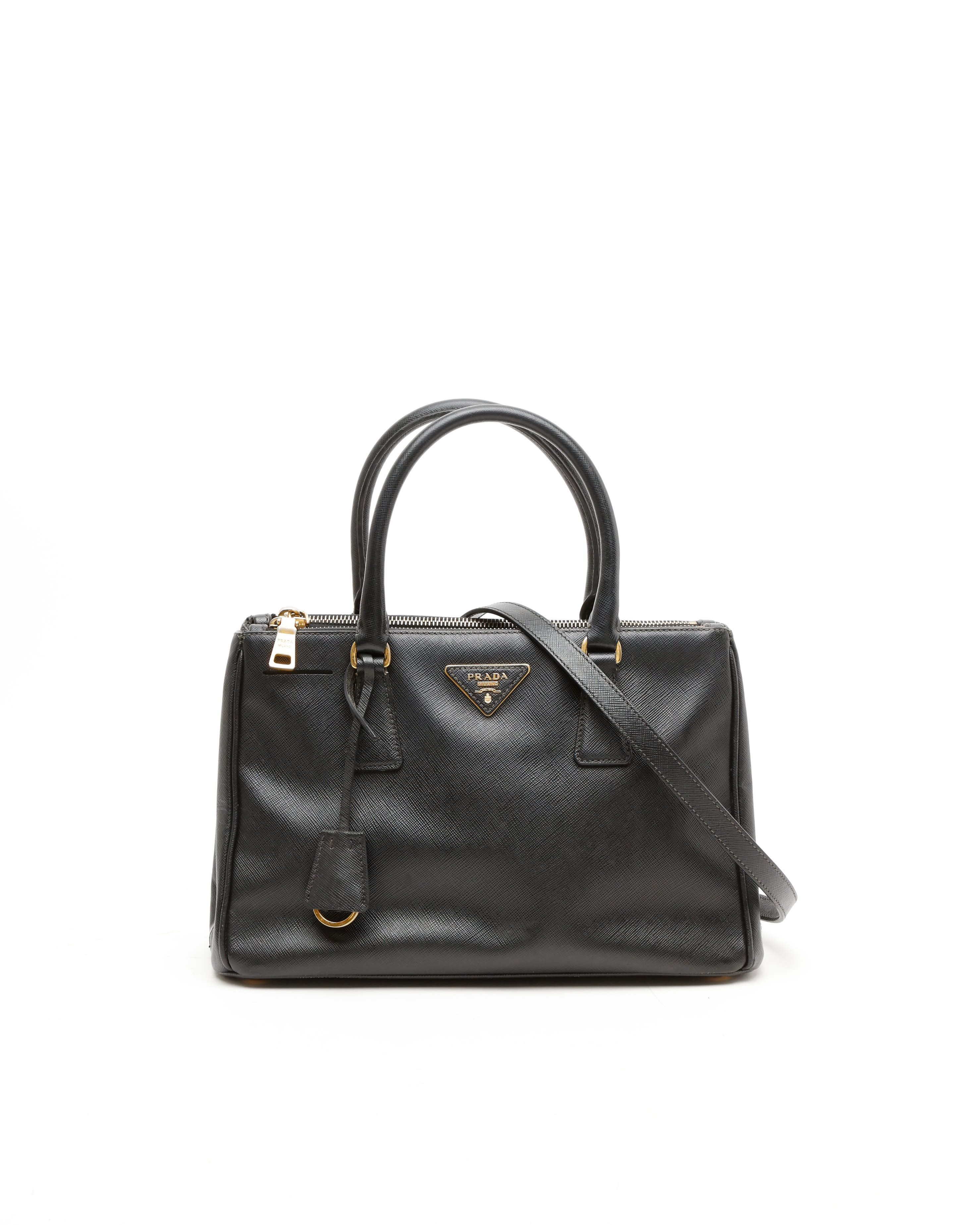Prada Medium Saffiano Lux Galleria Double Zip Bag
