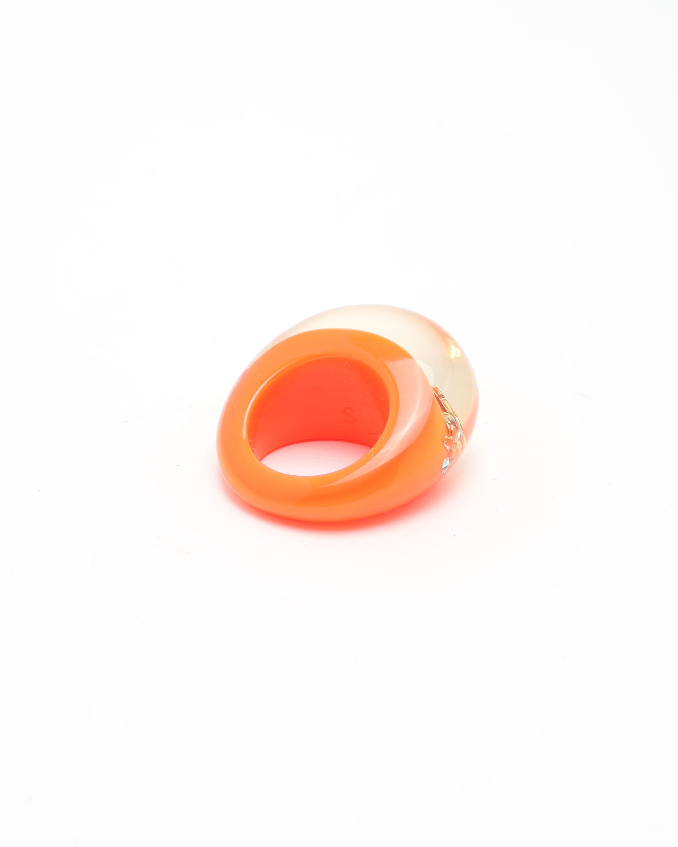 Pre-owned Louis Vuitton Resin Ring In Orange
