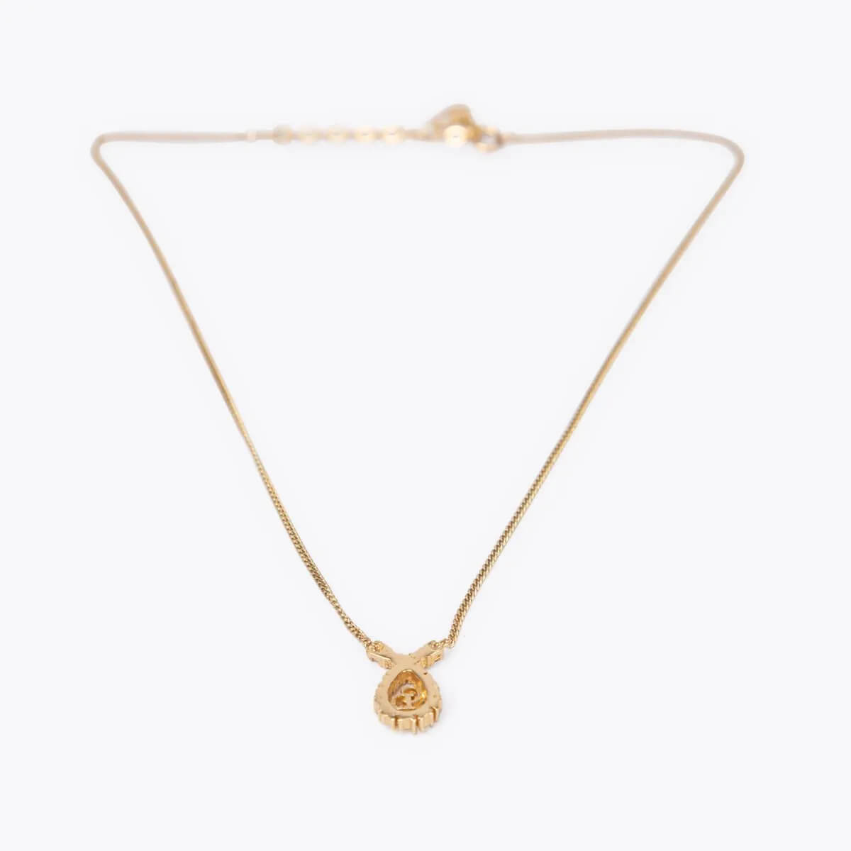 Dior Christian Cd Rhinestone Necklace