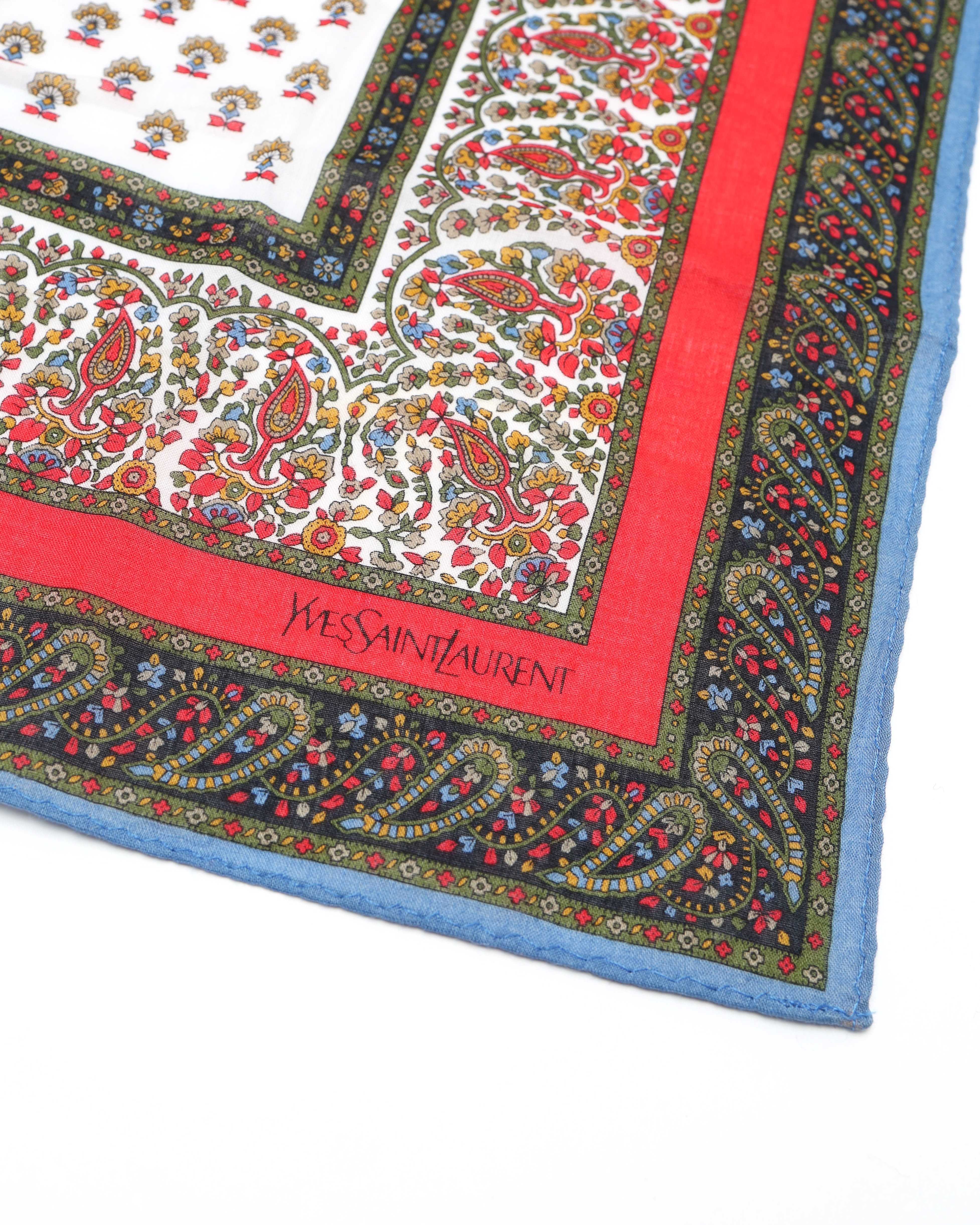 Saint Laurent Cotton Silk Scarf In Multi