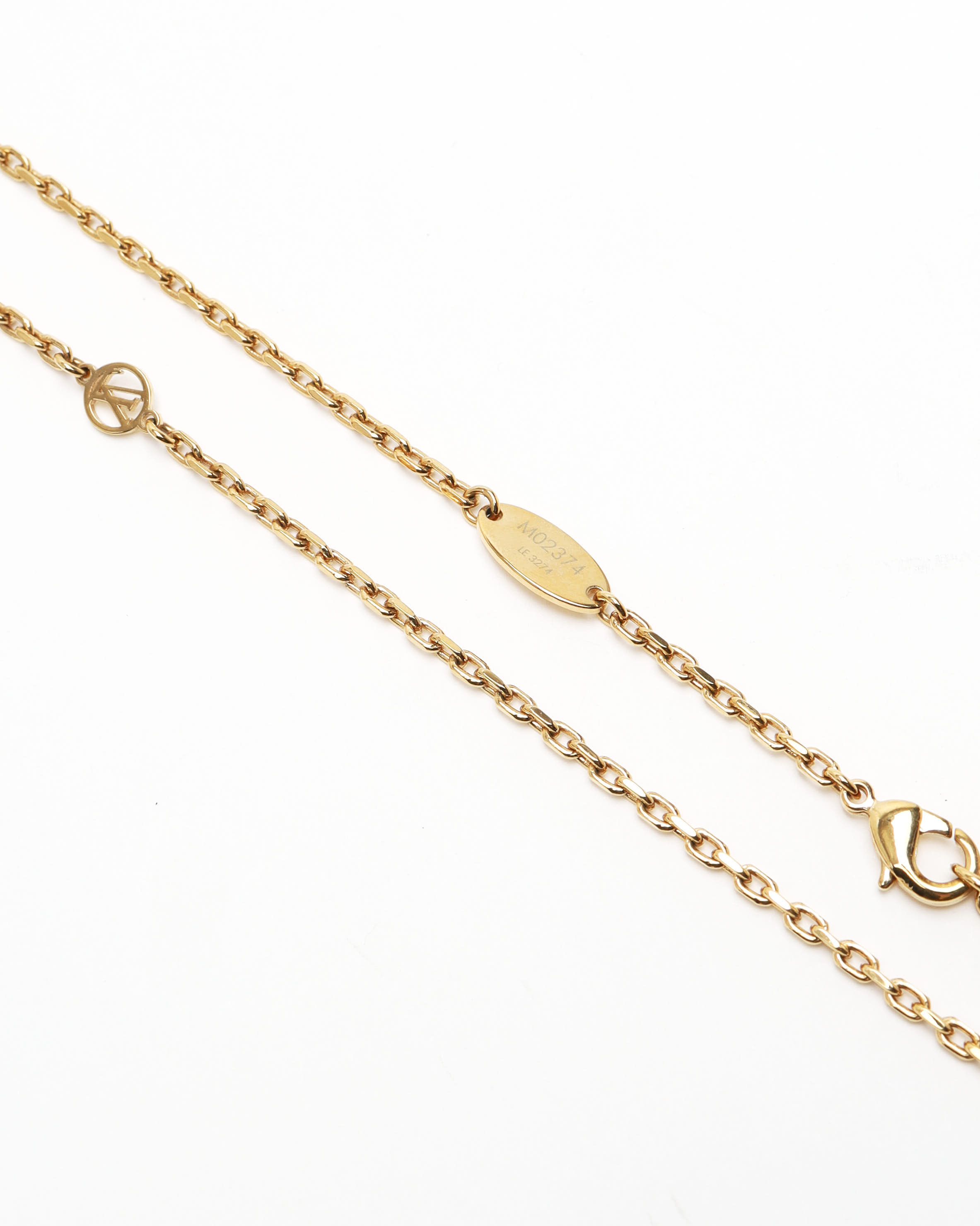 Pre-owned Louis Vuitton V For Vuitton Pear Necklace In Multi