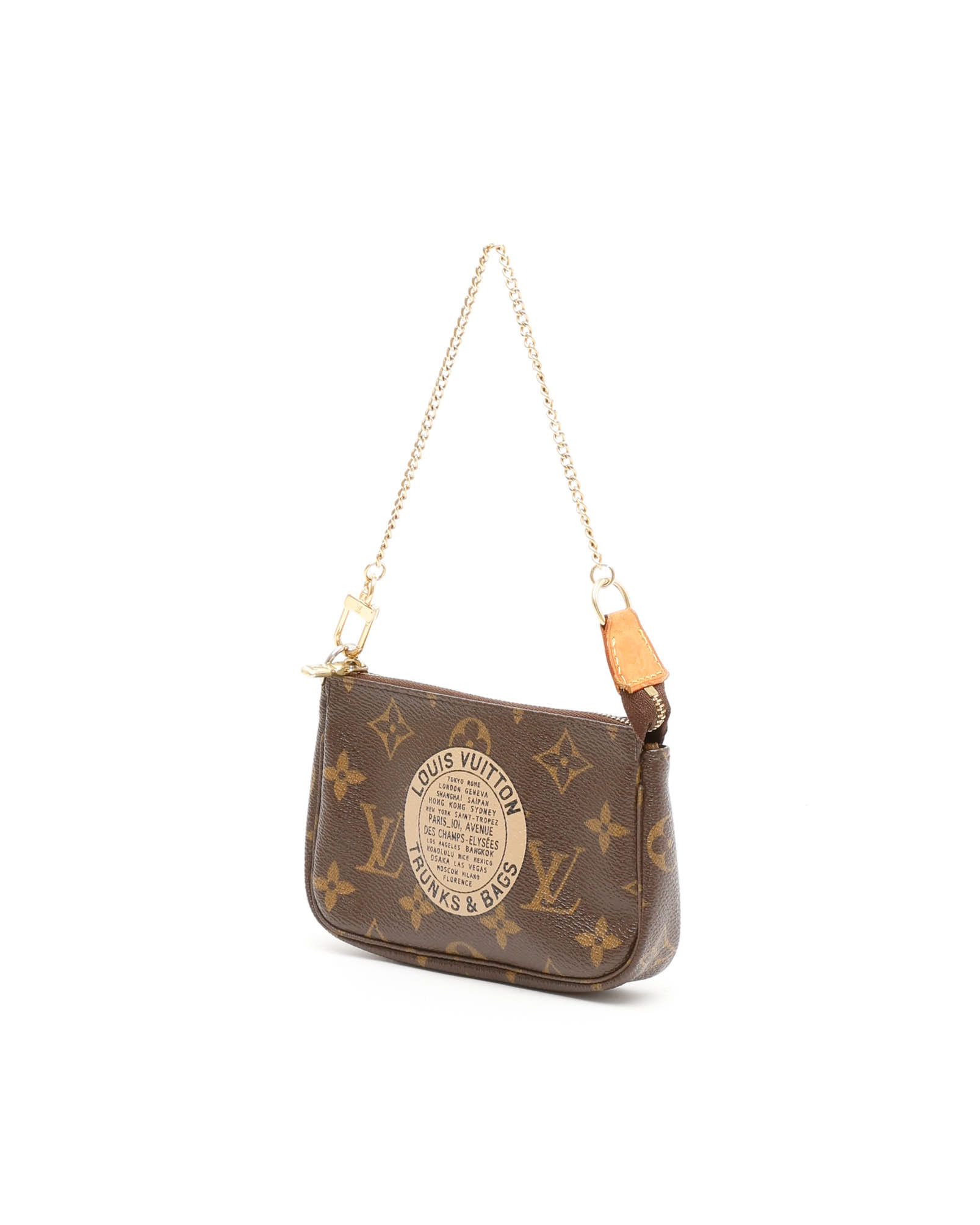 Pre-owned Louis Vuitton Mini Pochette Accessoires Bag In Brown