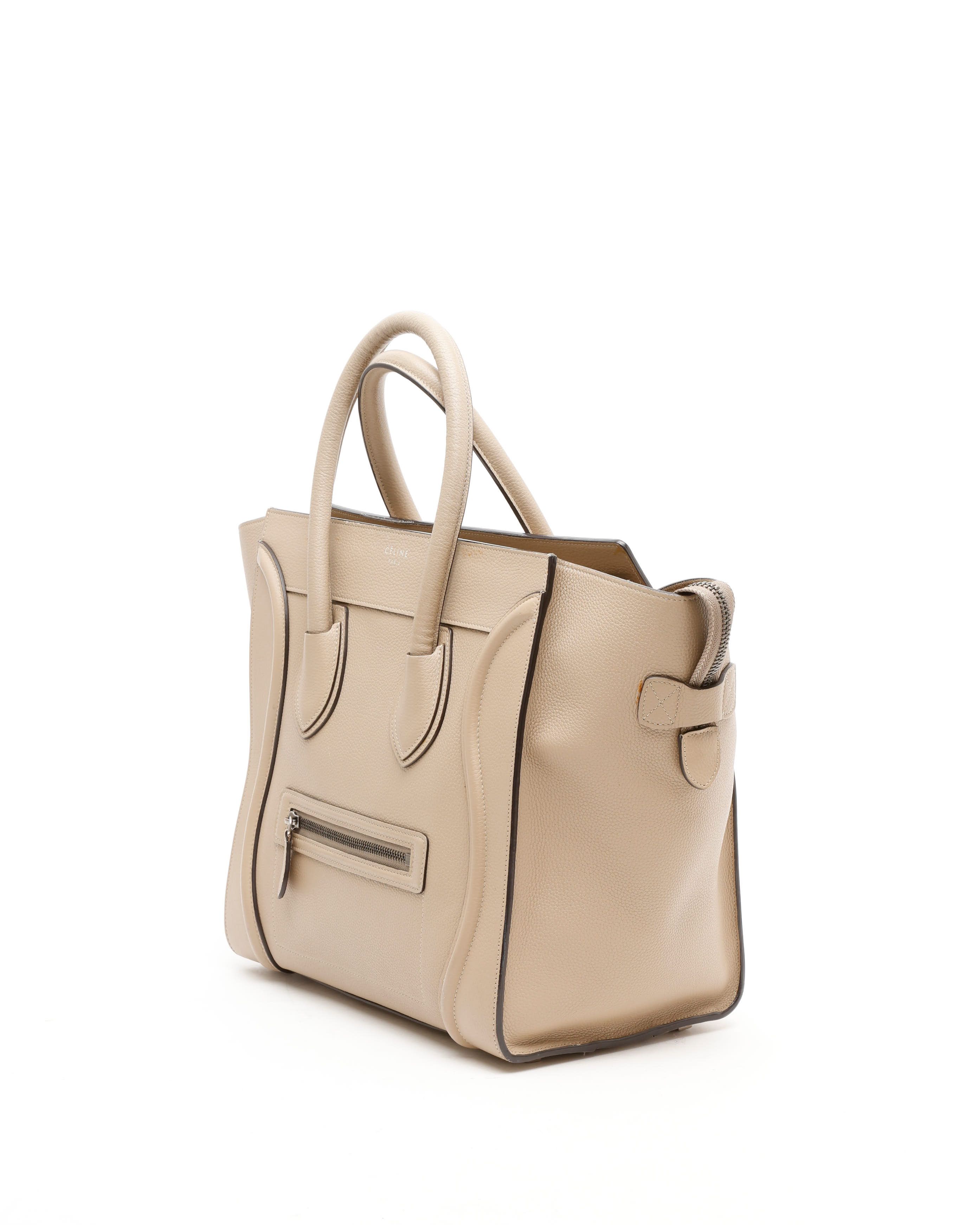Celine Céline Luggage Mini Bag In Neutral